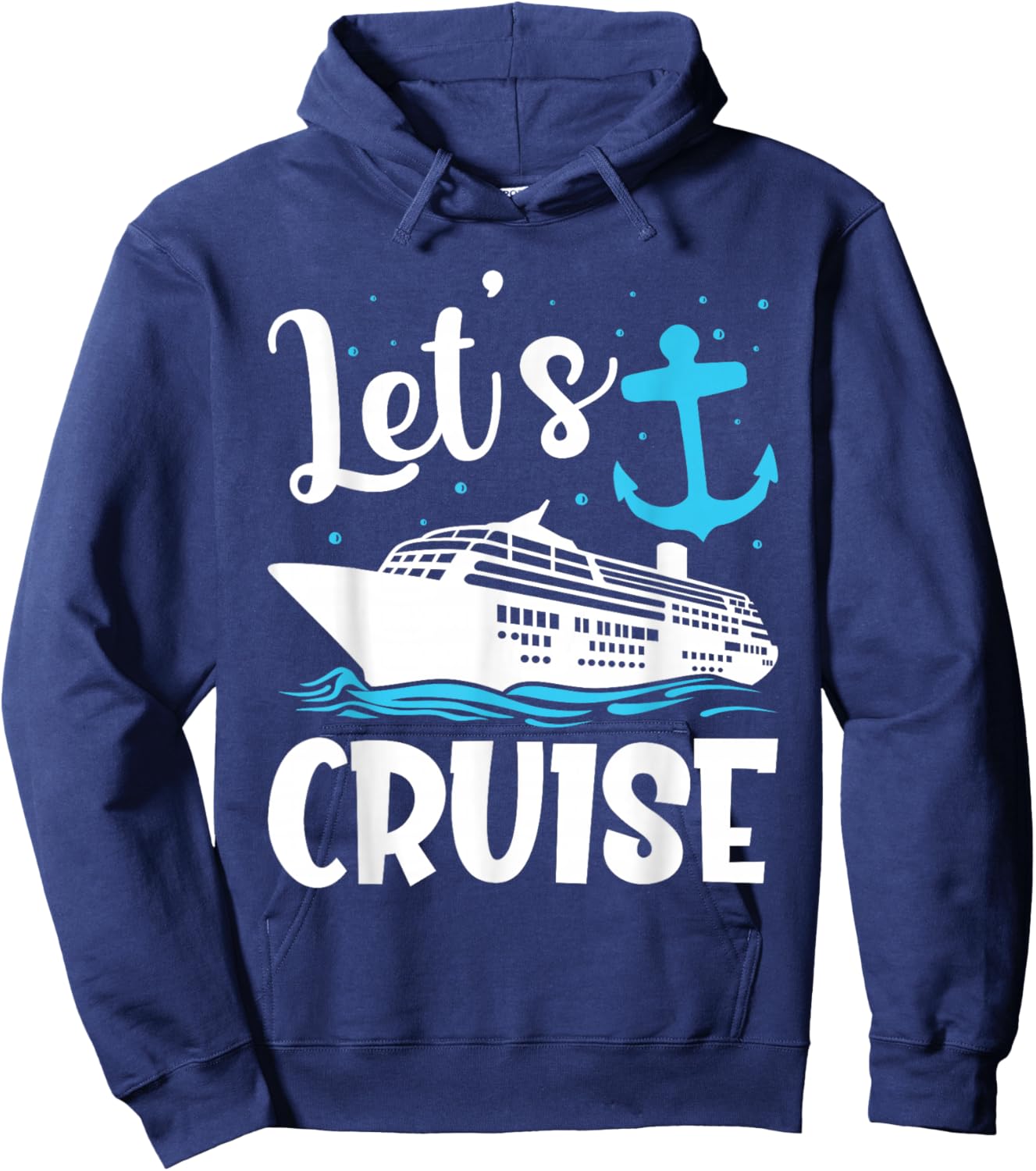 Lets Cruise Shirt Cute Couple Cruise Funny Cruise Ship Hoodie - Hoodie | Navy