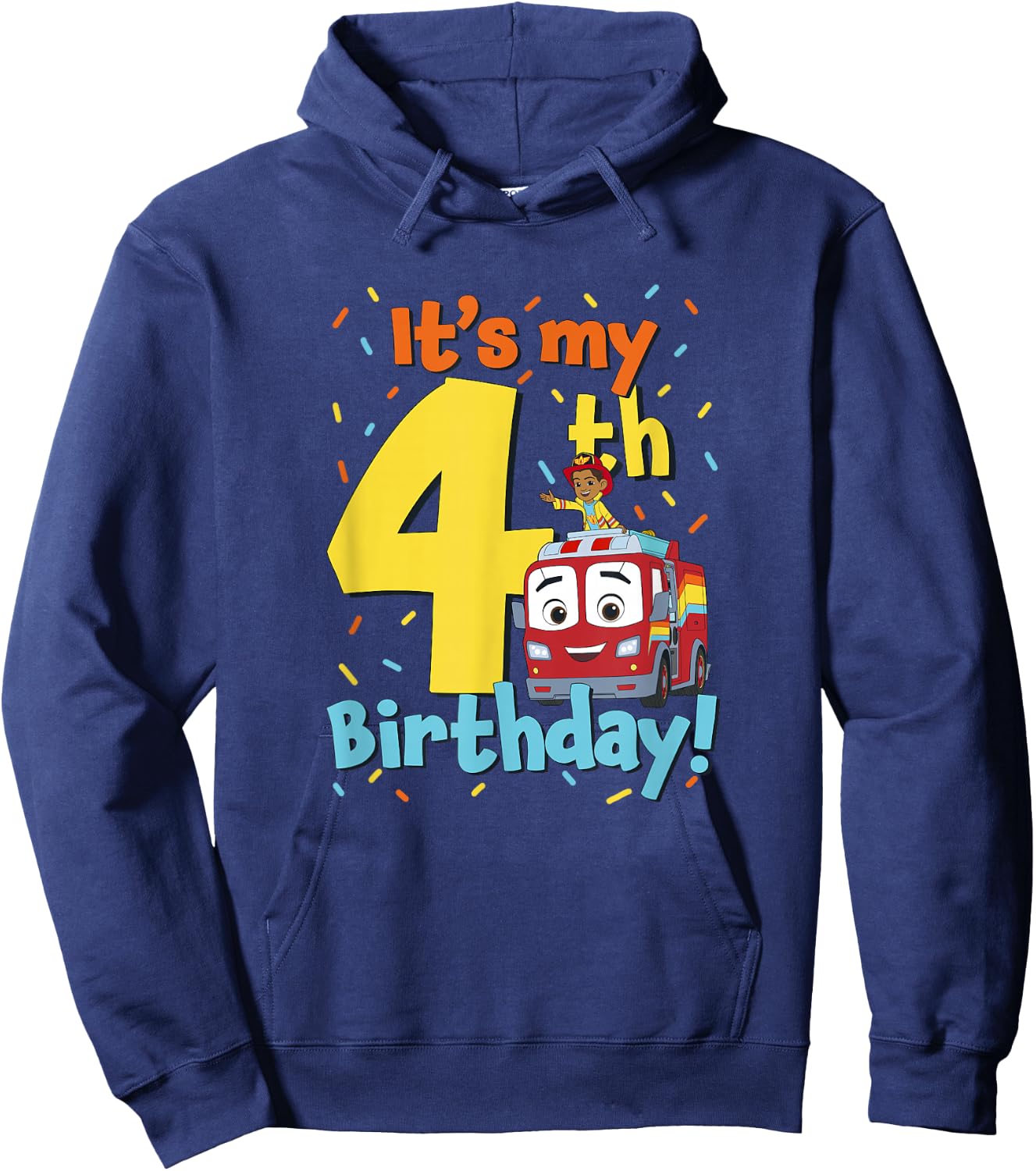 Disney Firebuds It's My 4th Birthday! Flash & Bo Celebration Hoodie - Hoodie | Navy