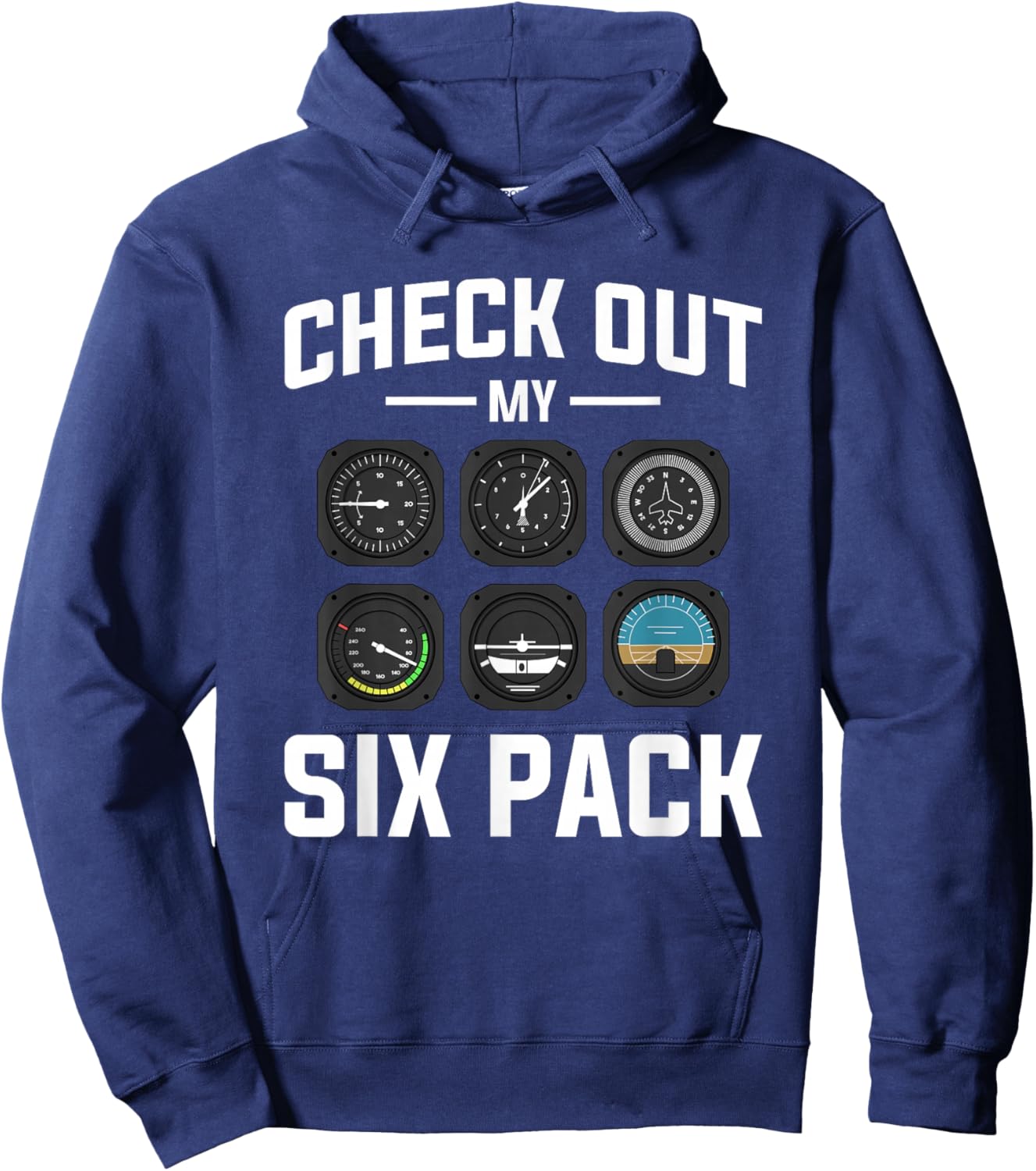 Check Out My Six Pack Aviation Aviator Pilot Hoodie - Hoodie | Navy
