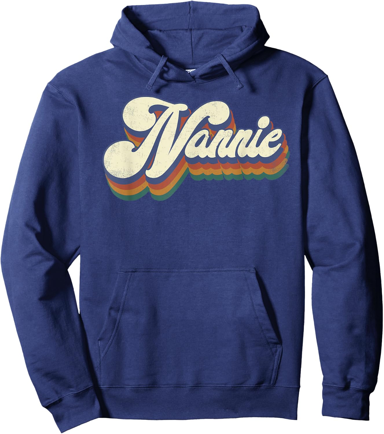 Nannie Gifts For Grandma Retro Vintage Mother's Day Nannie Hoodie - Hoodie | Navy