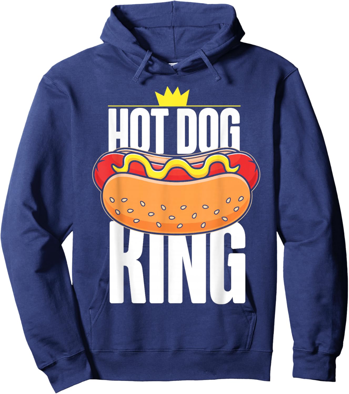 Hot Dog Adult King Hot Dog King Hoodie - Hoodie | Navy