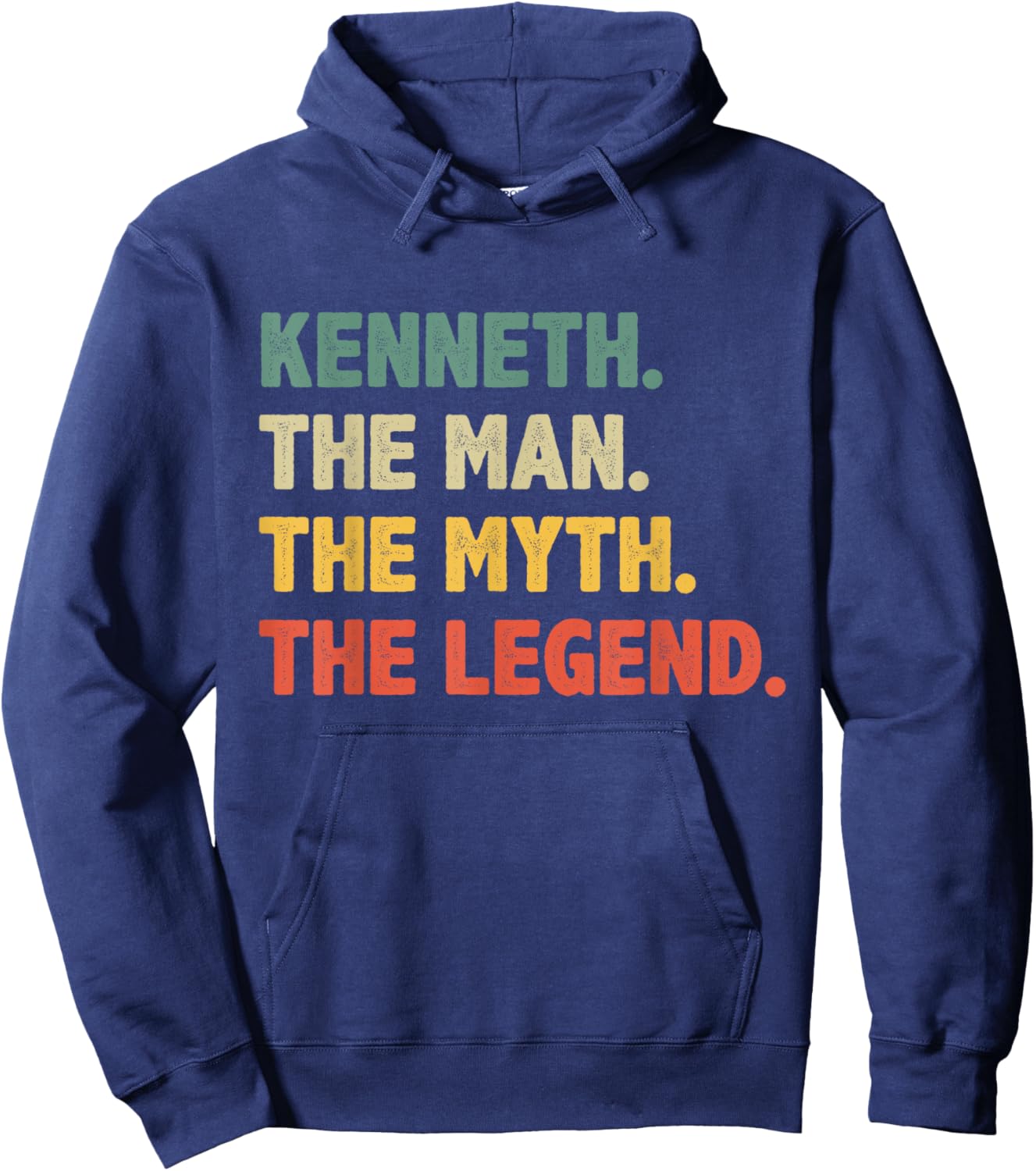 Kenneth The Man The Myth The Legend Vintage Gift Kenneth Hoodie - Hoodie | Navy