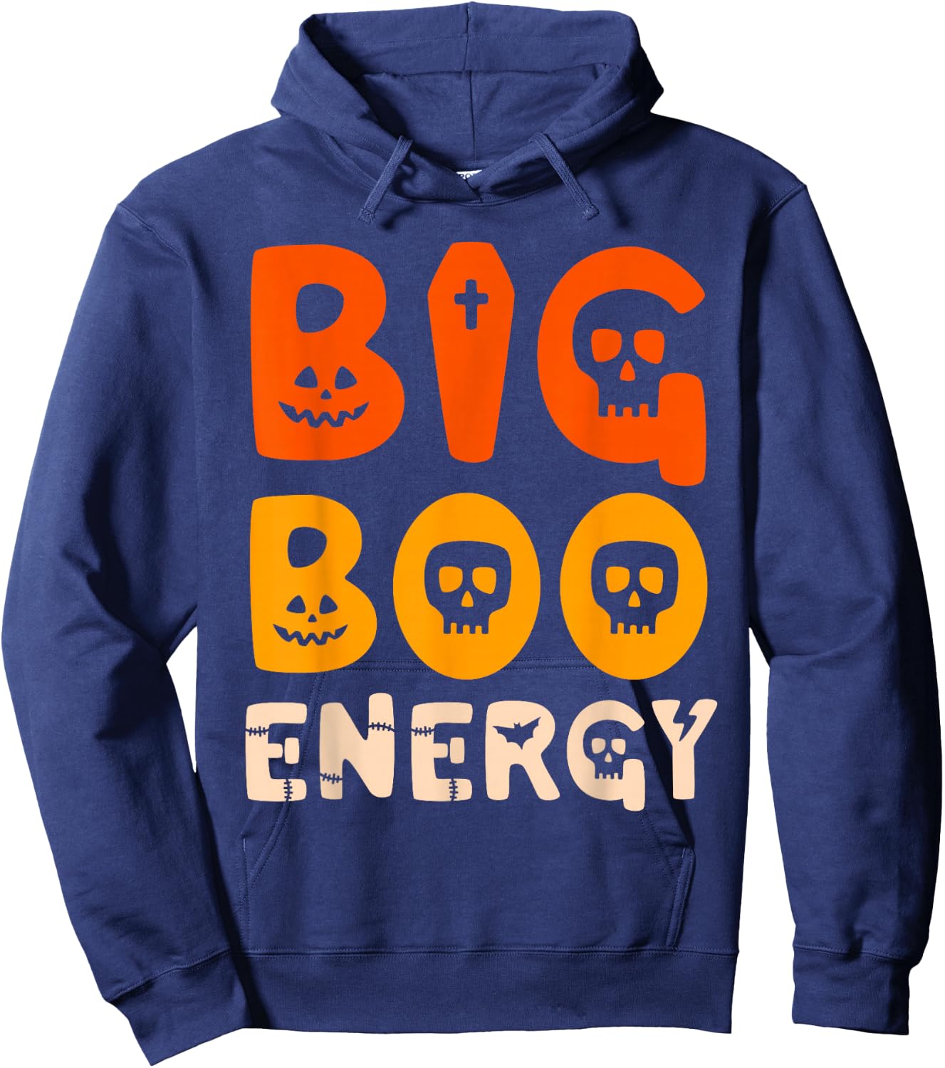 Big Boo Energy Halloween Ghost Shirt Funny Costume Hoodie - Hoodie | Navy