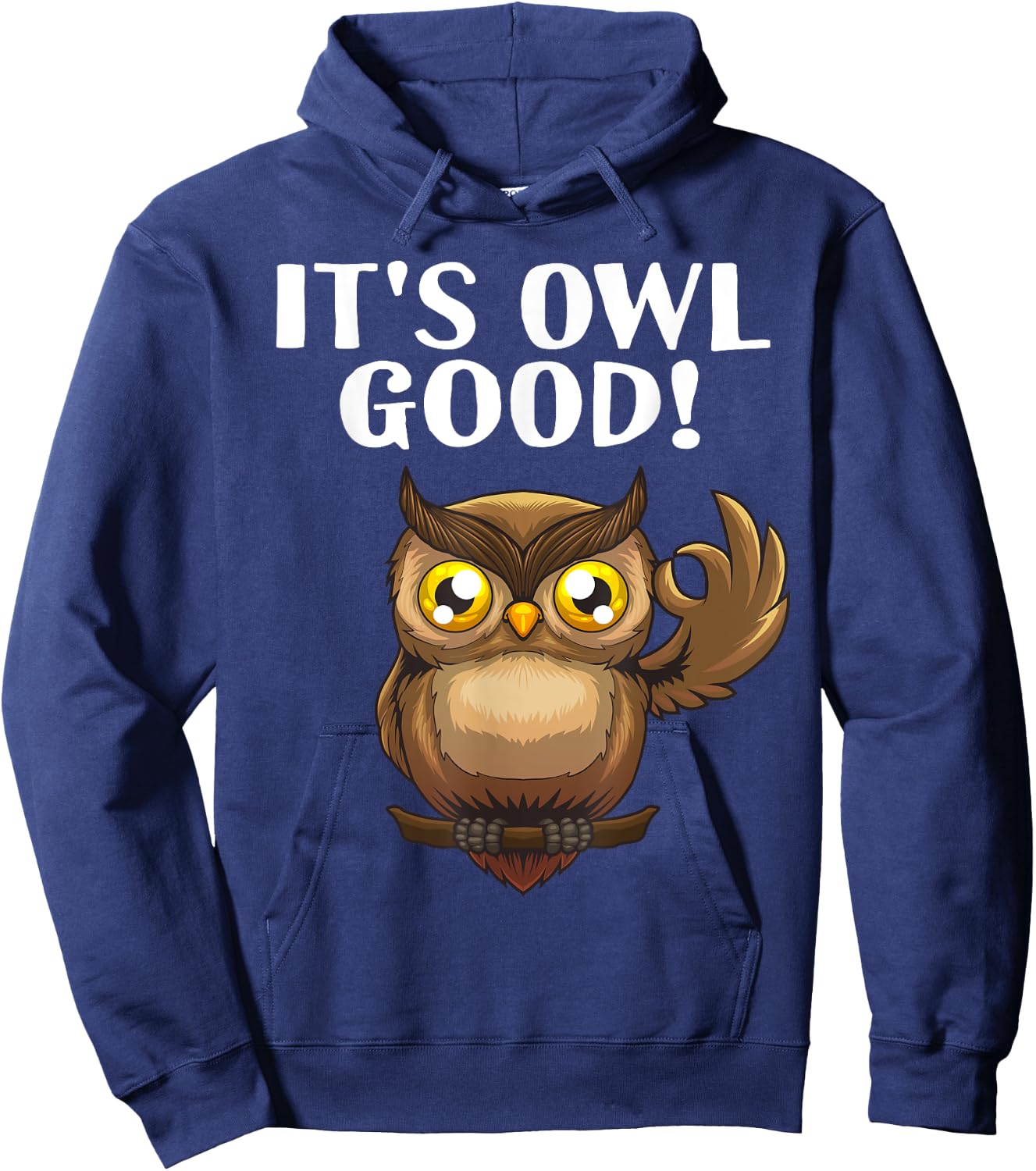Cute Owl Design Women Nocturnal Bird Zoo Owl Lover Hoodie - Hoodie | Navy