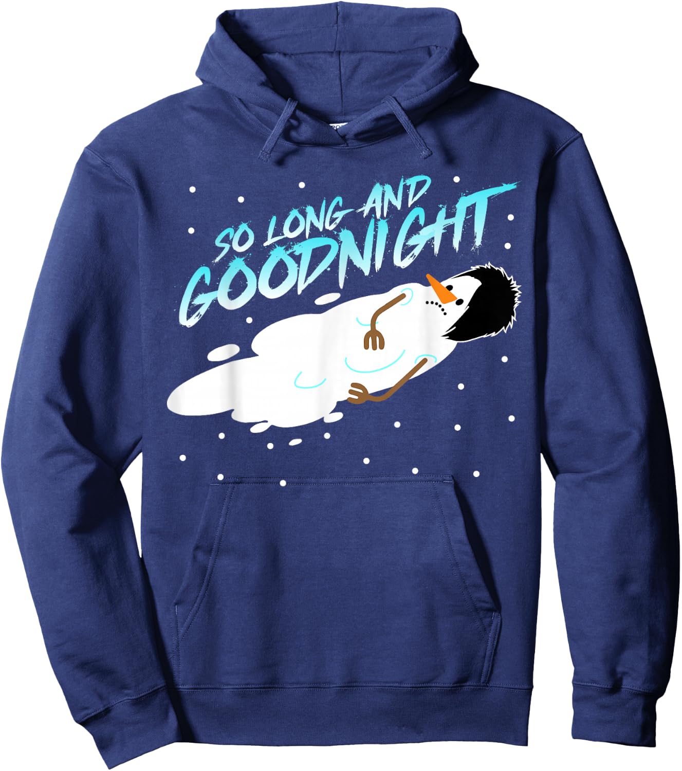 Christmas Emo Heritage Dark Lifestyle Funny Melting Snowman Hoodie - Hoodie | Navy