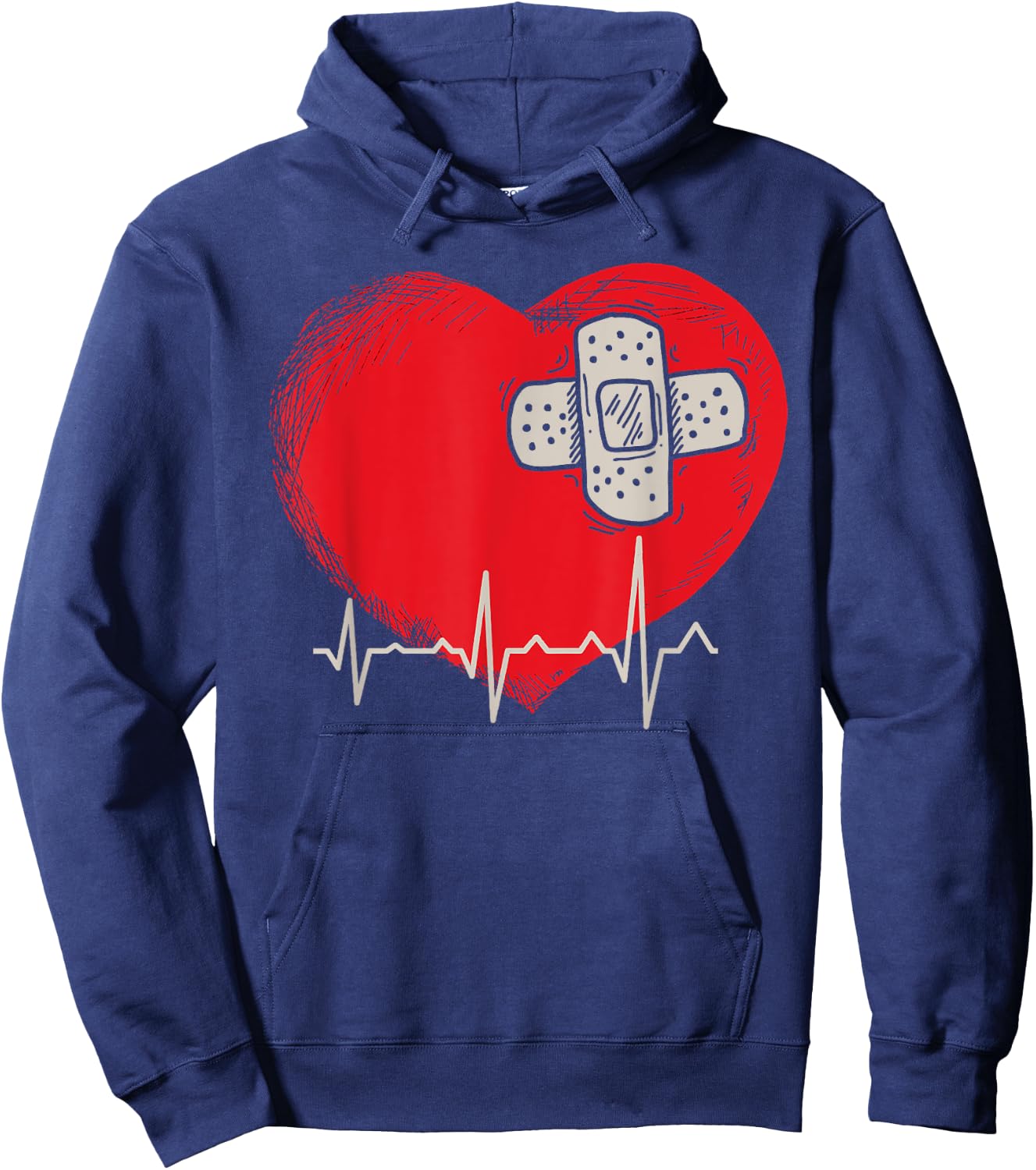 Heart Disease Survivor Awareness Month Support Hoodie - Hoodie | Navy