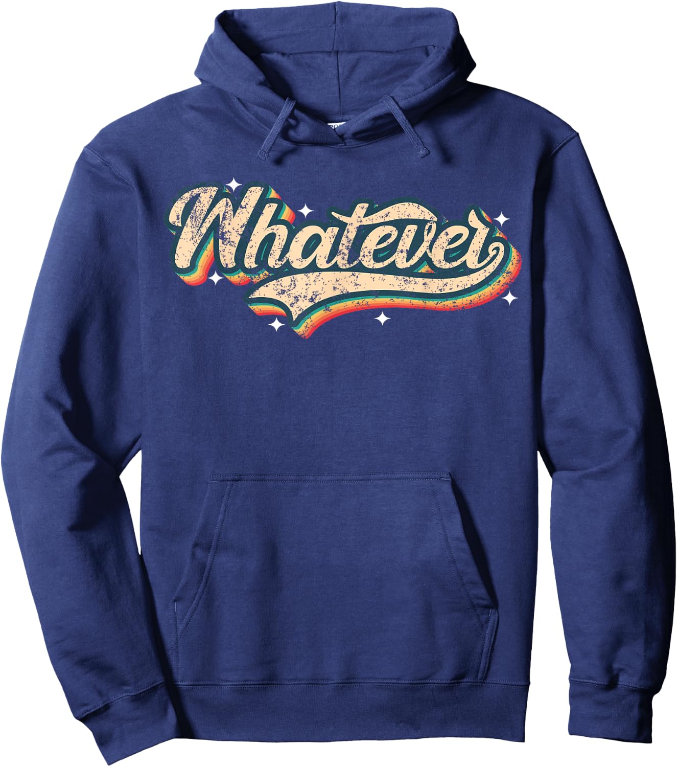 Whatever Shirt Vintage Look Slang 70s Costume Or 80s Costume Hoodie - Hoodie | Navy