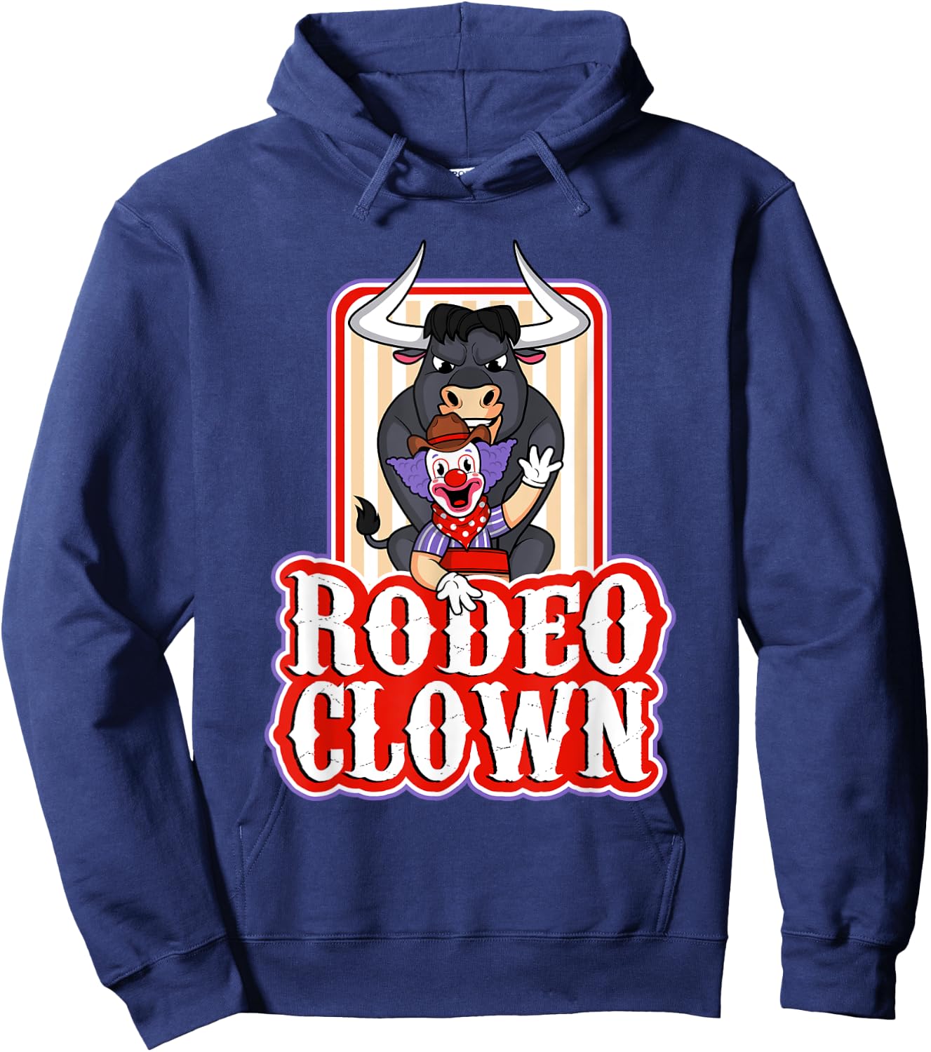 Funny Rodeo Clown Bullfighter Bull Fighting Lover Gag Outfit Hoodie - Hoodie | Navy