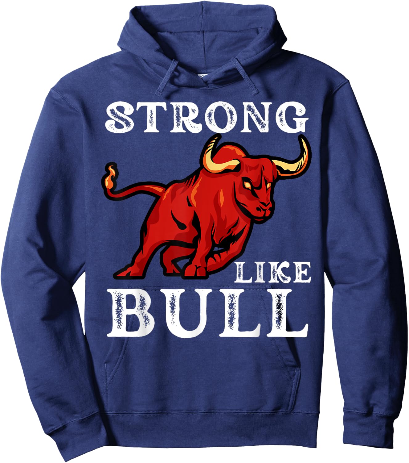 Strong Like A Bull Weight Powerlifting Bodybuilding, Cowboy Hoodie - Hoodie | Navy