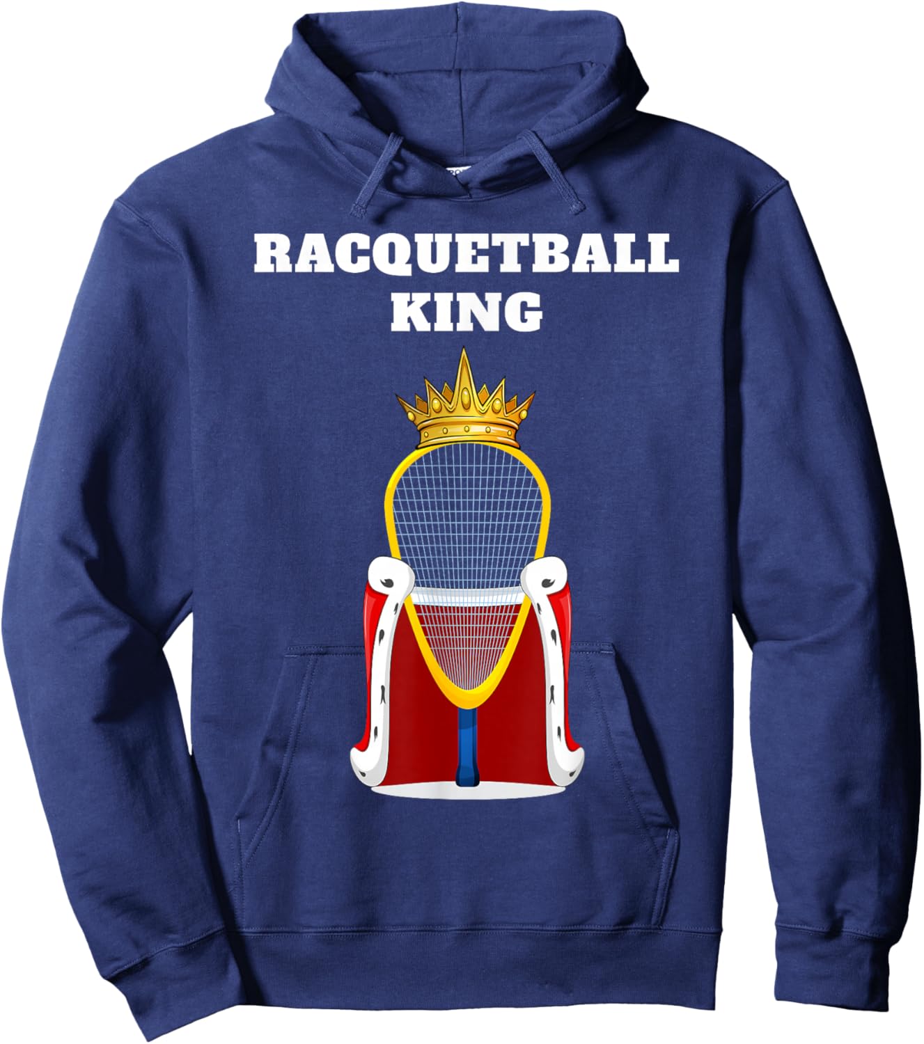 Racquetball King | Boys Racquetball Racquetball Hoodie - Hoodie | Navy