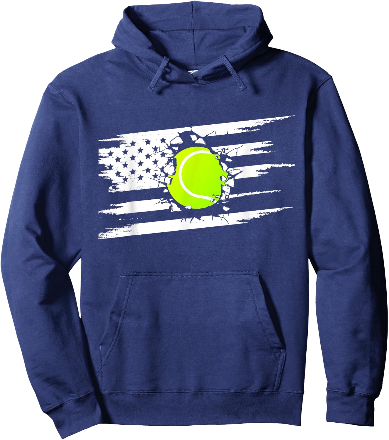 American Flag Tennis Apparel - Tennis Hoodie - Hoodie | Navy
