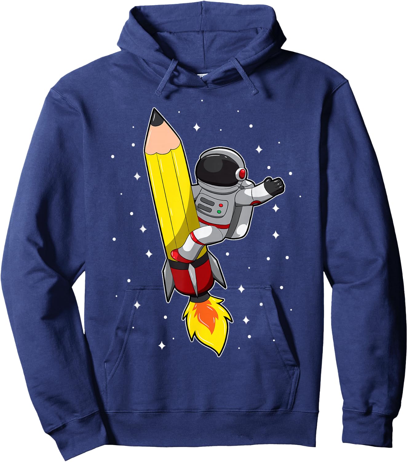 Back To School Astronaut Pencil Rocket Space Funny Kids Hoodie - Hoodie | Navy