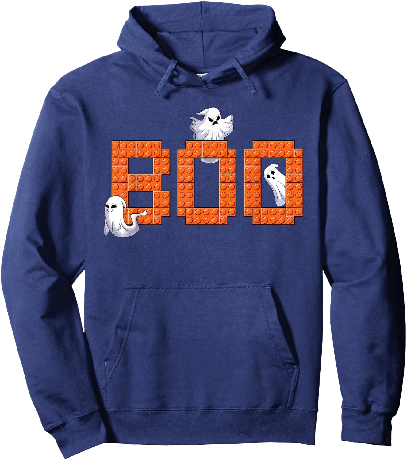 Halloween Master Builder Boo ghost Building Blocks Bricks Hoodie - Hoodie | Navy