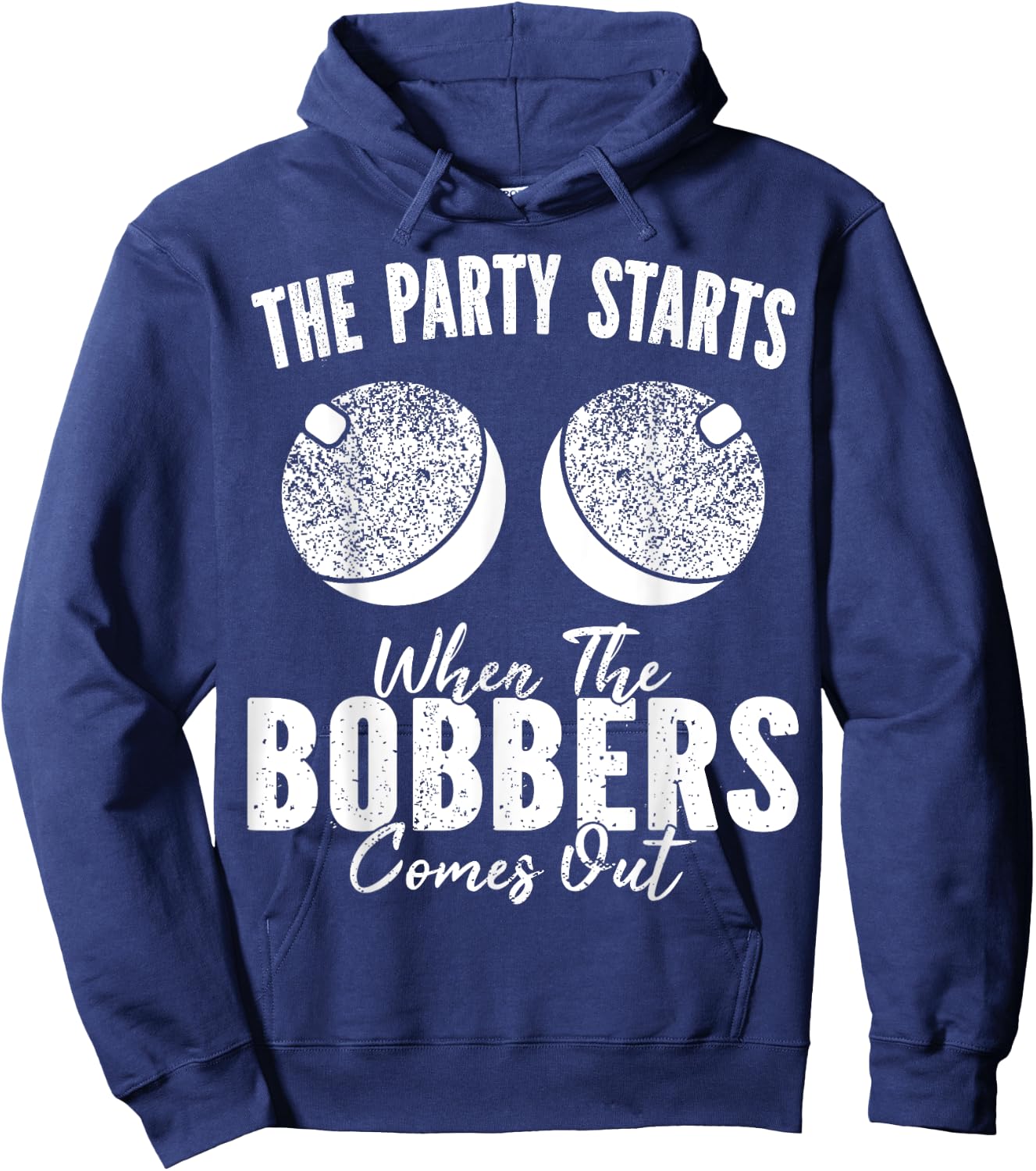 Funny Fishing Bobbers Fisherman Angler Hoodie - Hoodie | Navy