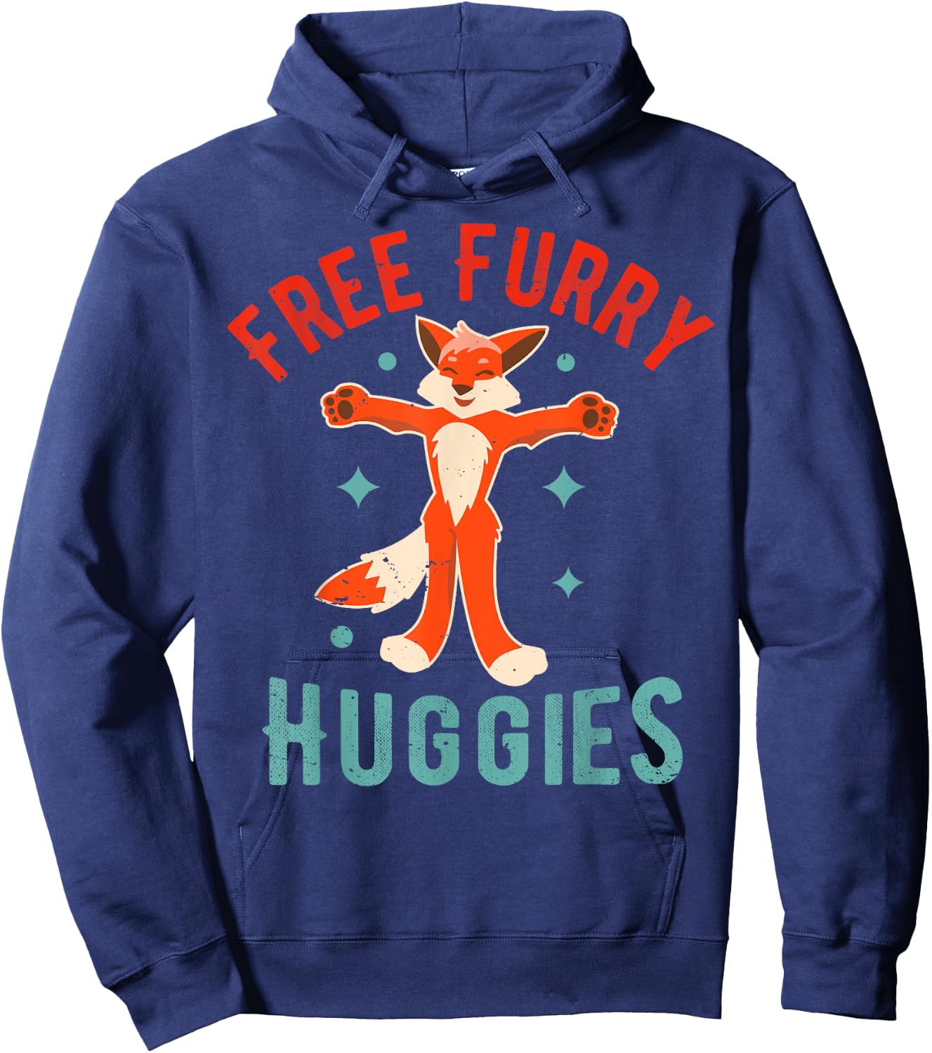 Free Furry Huggies - Fursuit Lover Furry Fandom Saying Hoodie - Hoodie | Navy