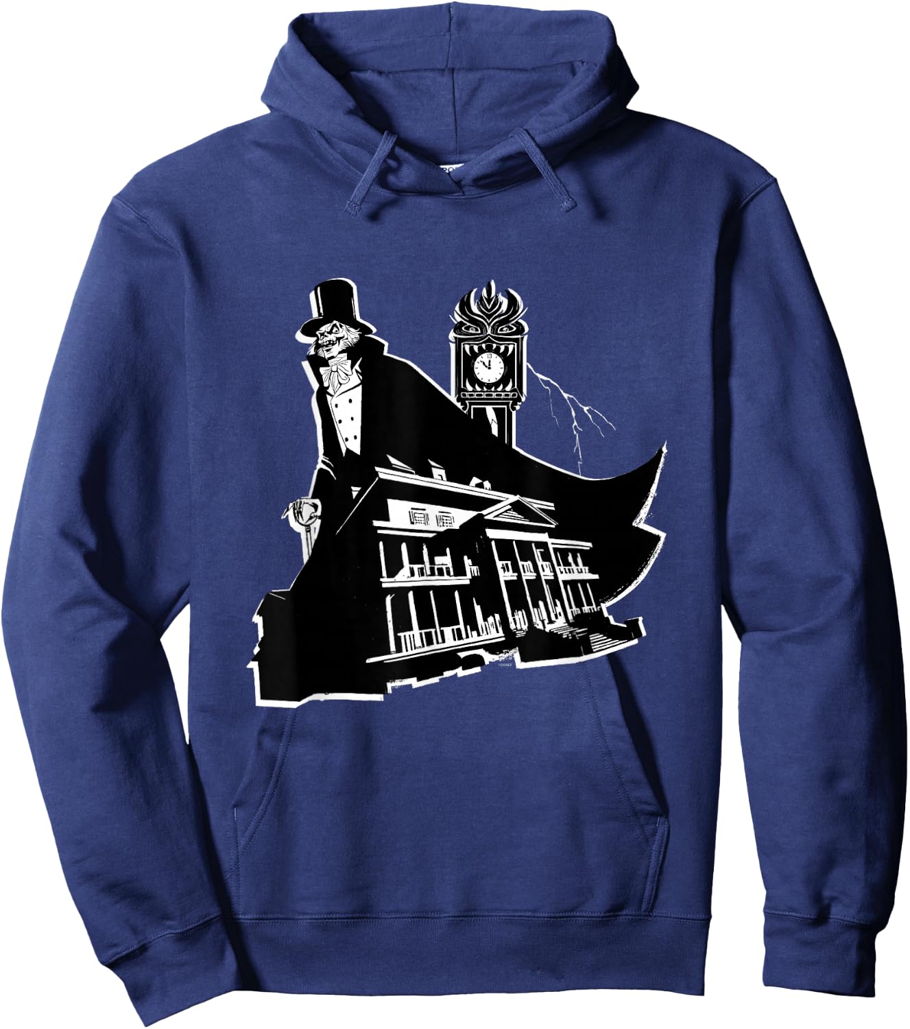 Disney Haunted Mansion Movie Hatbox Ghost Grandfather Clock Hoodie - Hoodie | Navy