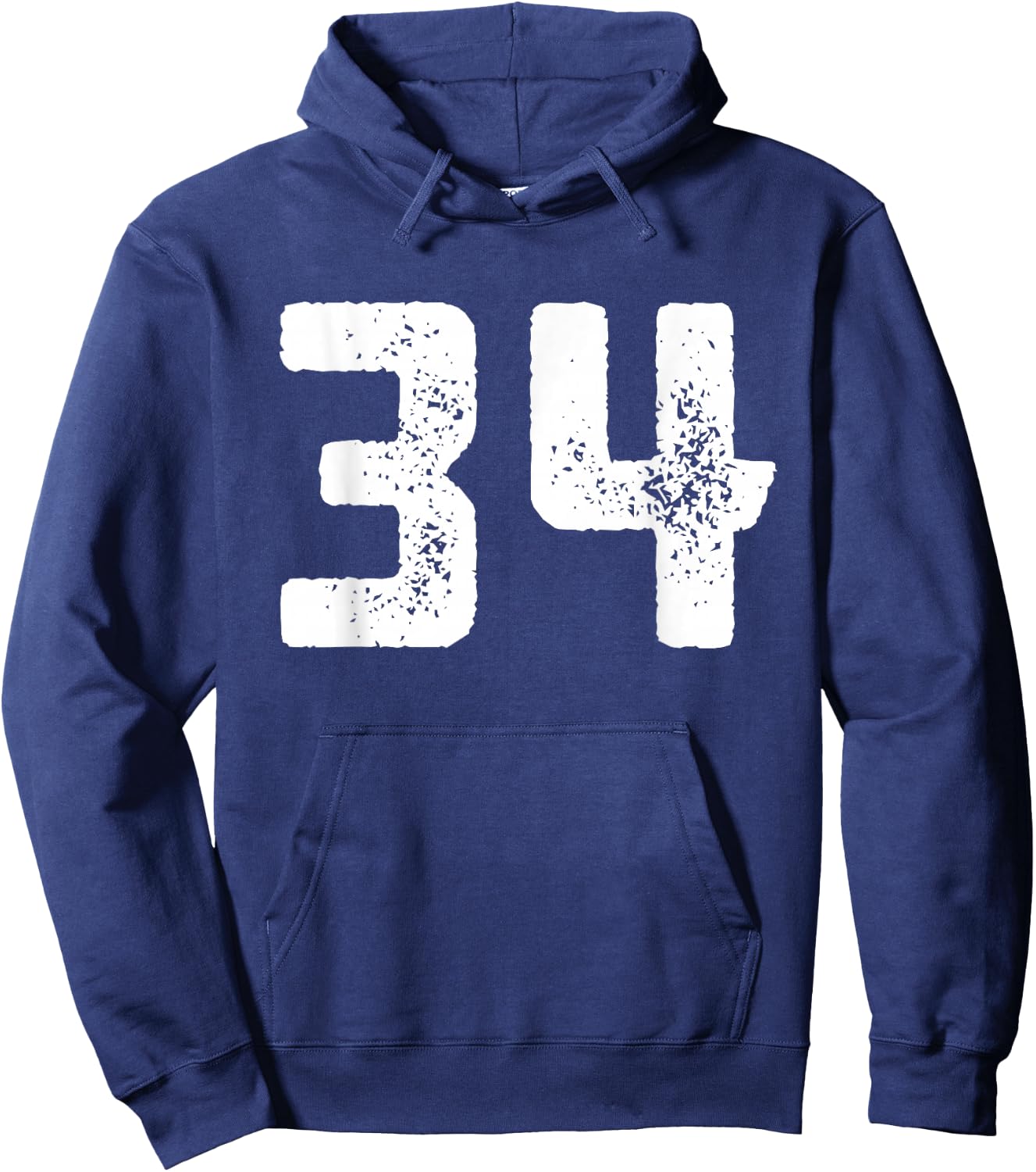 Number 34 Years Anniversary Sports Team Player Hoodie - Hoodie | Navy