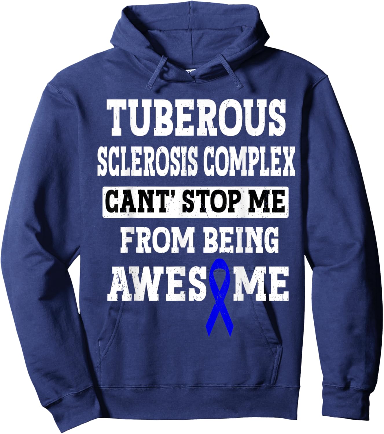 Tuberous Sclerosis Complex TSC Awareness Cute Ribbon Hoodie - Hoodie | Navy