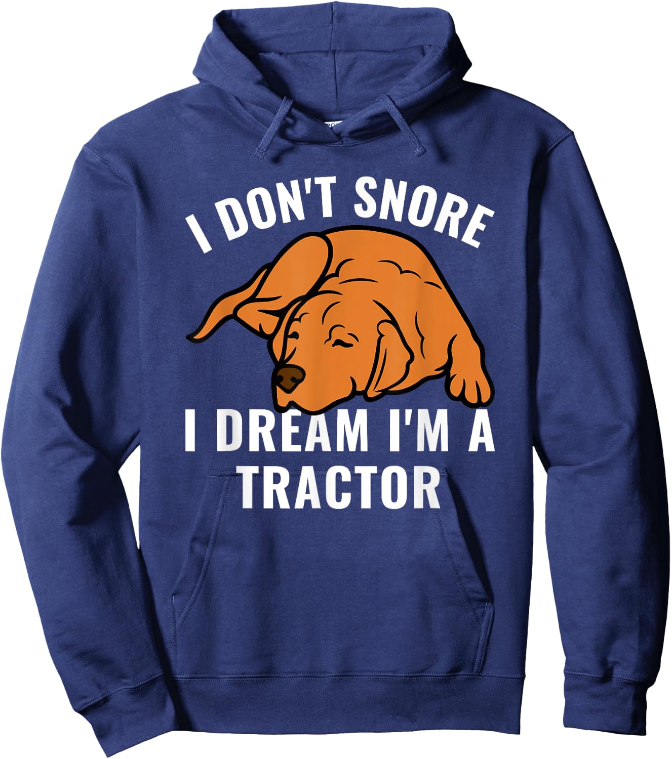 Fox Red Lab Labrador for Mom Dad Kids Funny Snoring Hoodie - Hoodie | Navy