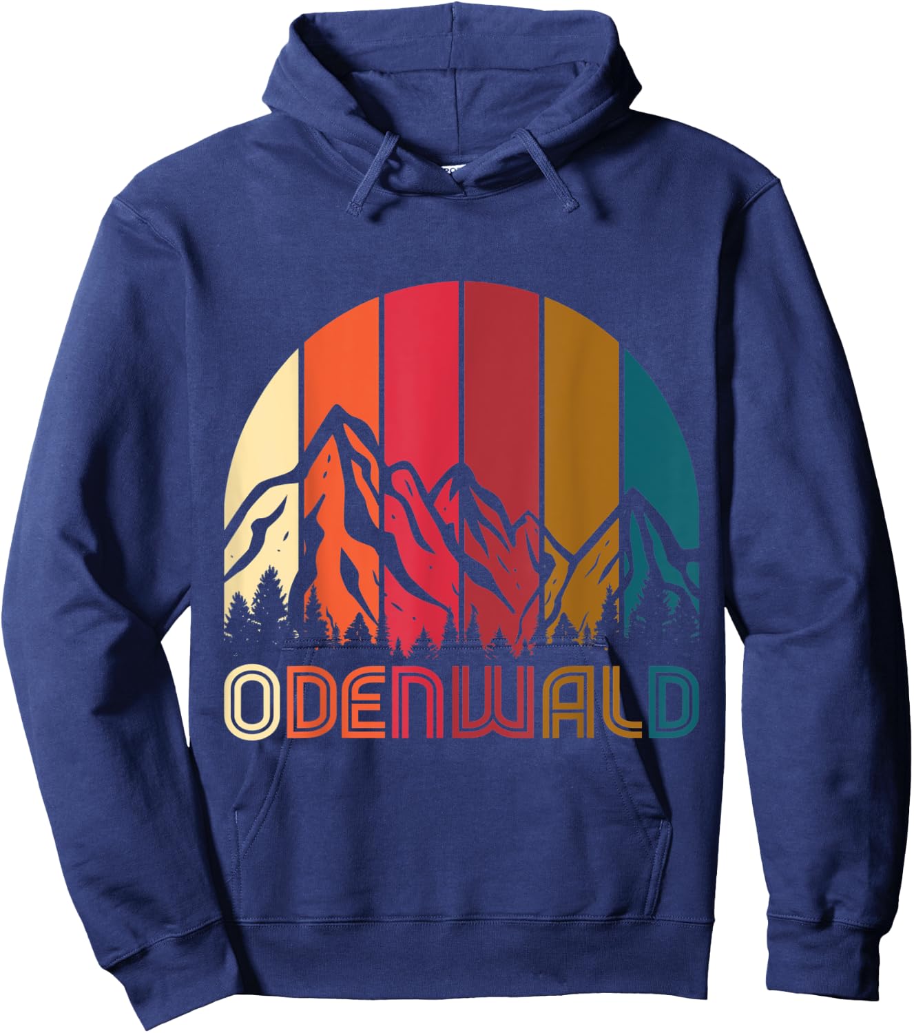 Odenwald Odenwälder Hiking Mountains Motif Hoodie - Hoodie | Navy