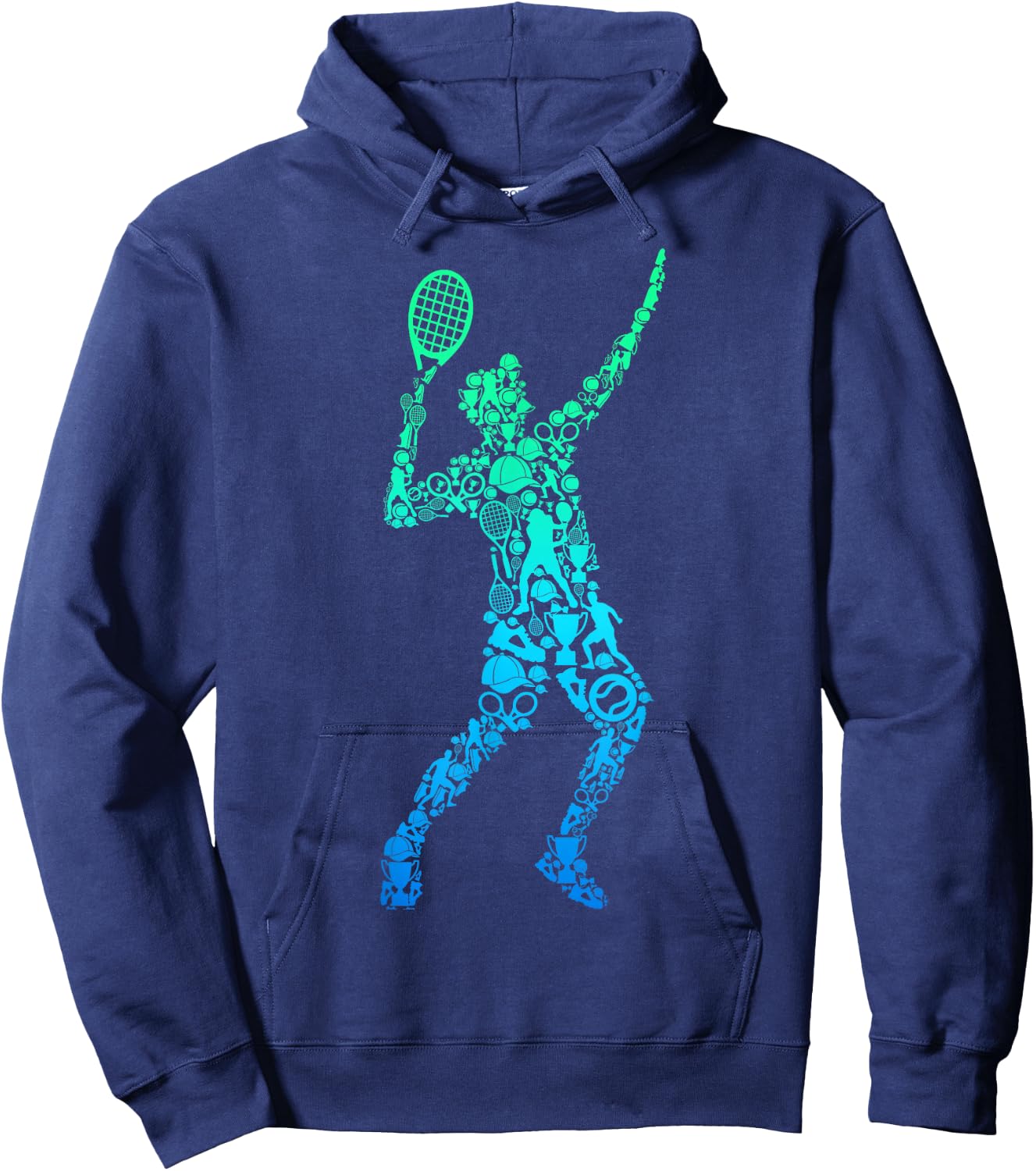 Tennis Player Youth Men Boys Kids Hoodie - Hoodie | Navy