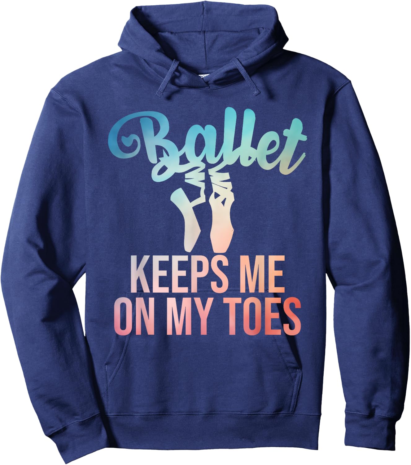 Ballerina Art For Girls Women Pointe Dance Lovers Ballet Hoodie - Hoodie | Navy