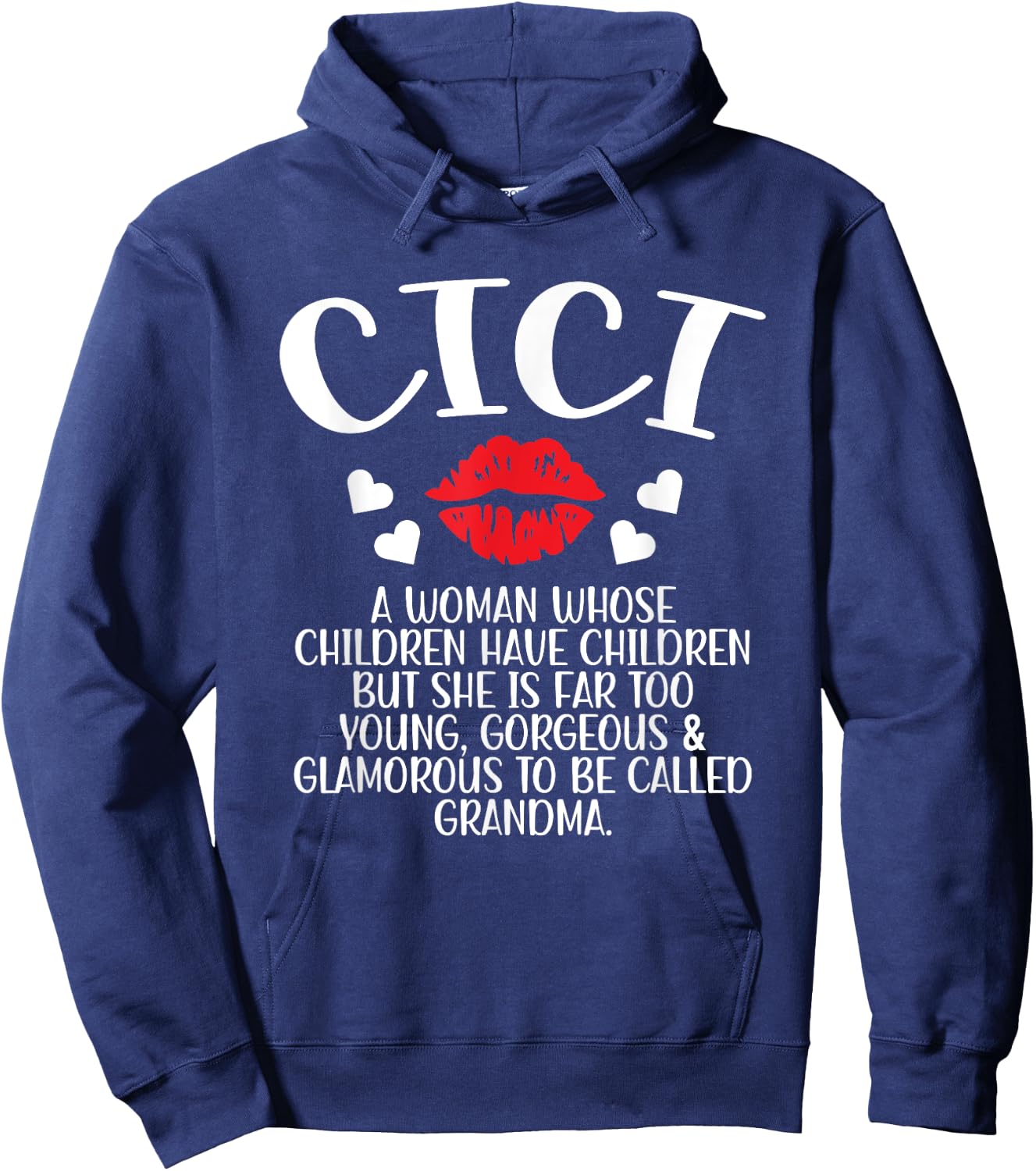 Cici Grandma Definition Cici Grandmother Hoodie - Hoodie | Navy