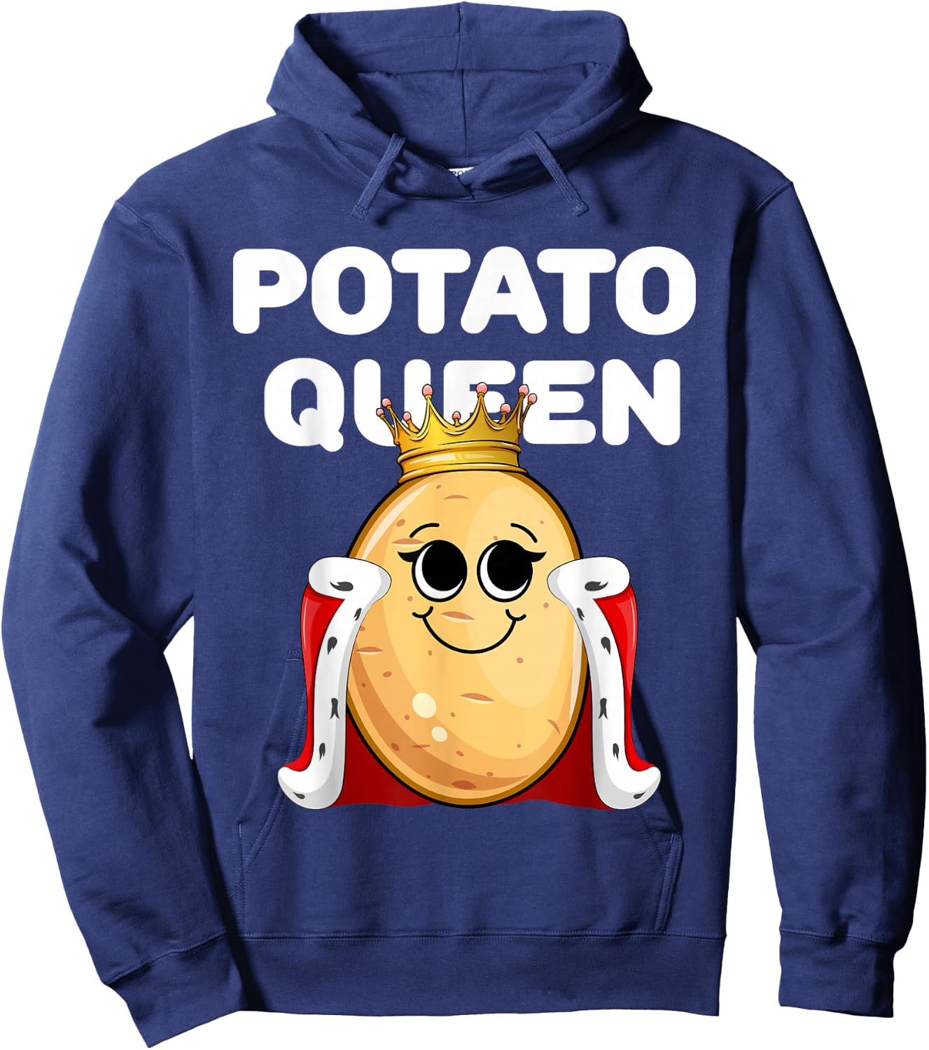 Potato Queen | Potato | Girls Potato Hoodie - Hoodie | Navy