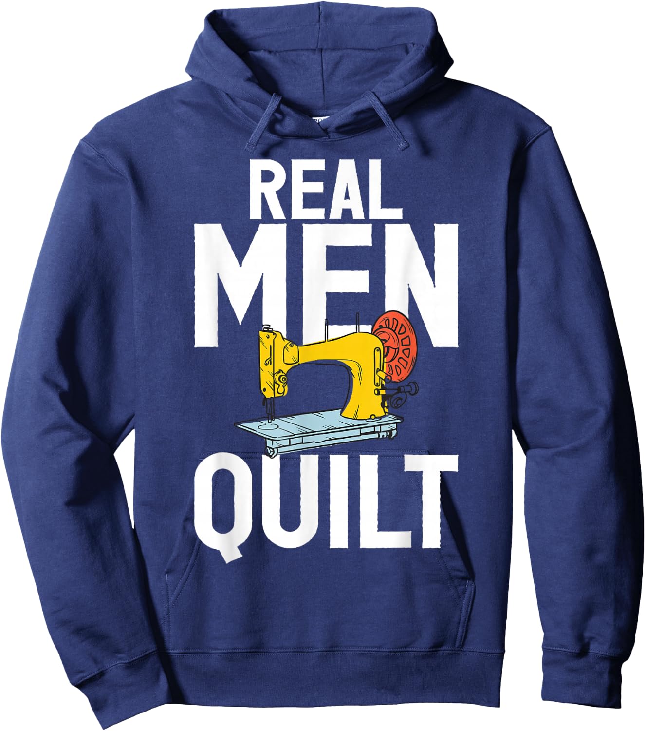 Real Men Quilt Quilting Quilters Sewing Fabricologist Papa Hoodie - Hoodie | Navy