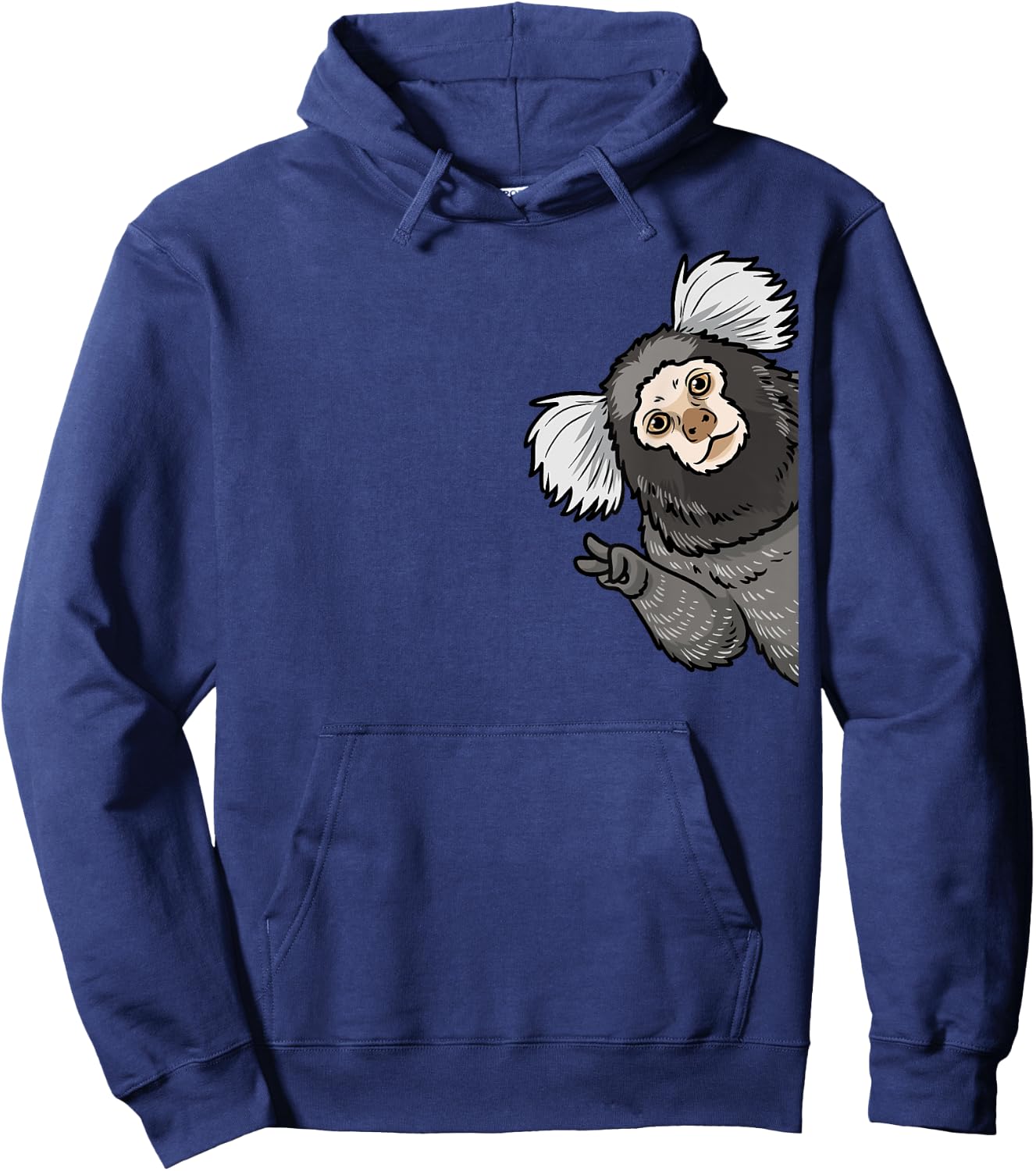 Marmoset Monkey From Side Hoodie - Hoodie | Navy