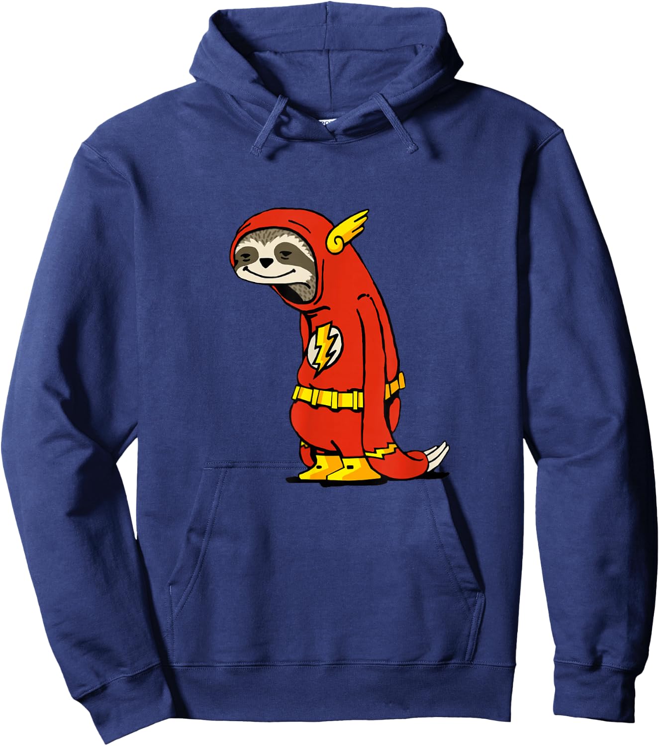 Funny Men's - Sloth Flash Hoodie - Hoodie | Navy