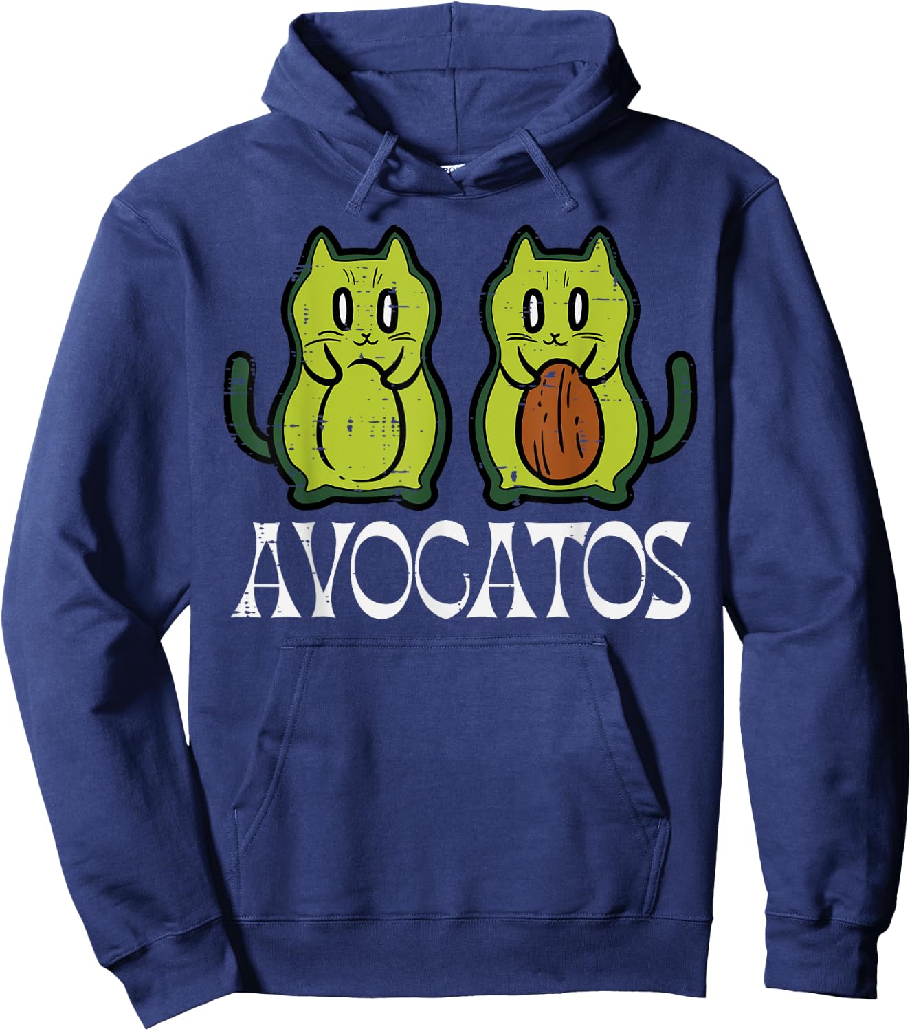Avocatos Cat Avocados Cute Vegan Mexican Women Girls Kids Hoodie - Hoodie | Navy
