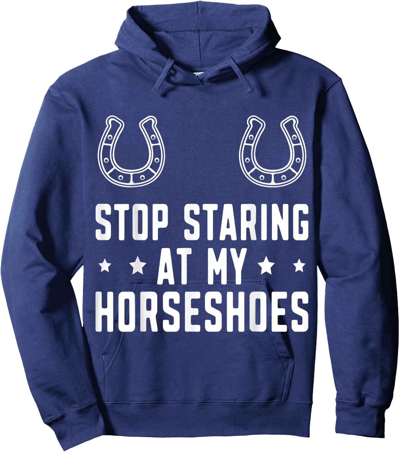 Funny Horseshoe Pitching Horseshoe throwing Hoodie - Hoodie | Navy