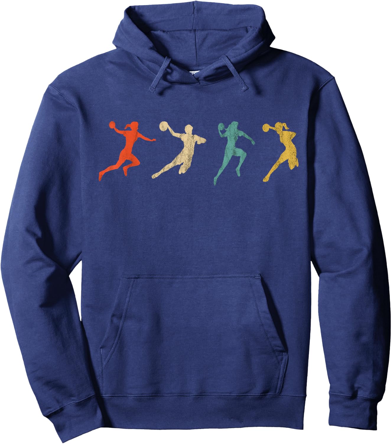 Retro Vintage Handball Player Handball Game Handball Team Hoodie - Hoodie | Navy