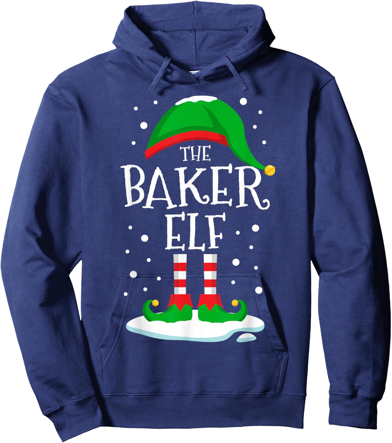 The Baker Elf Christmas Family Matching Xmas Baking Funny Hoodie - Hoodie | Navy
