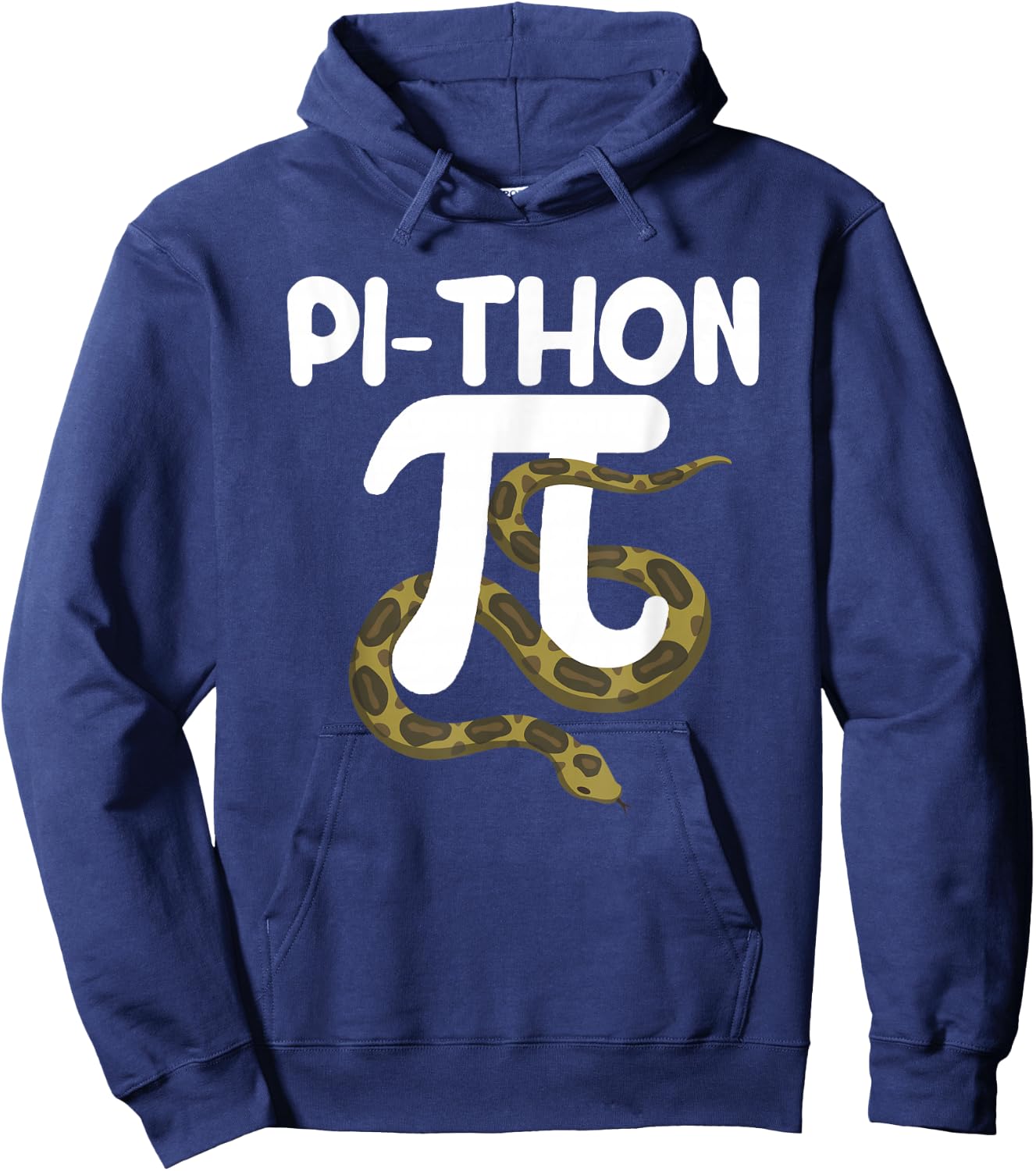 Pi-Thon Funny Pi Day Python Snake Mathematics Joke Pythons Hoodie - Hoodie | Navy