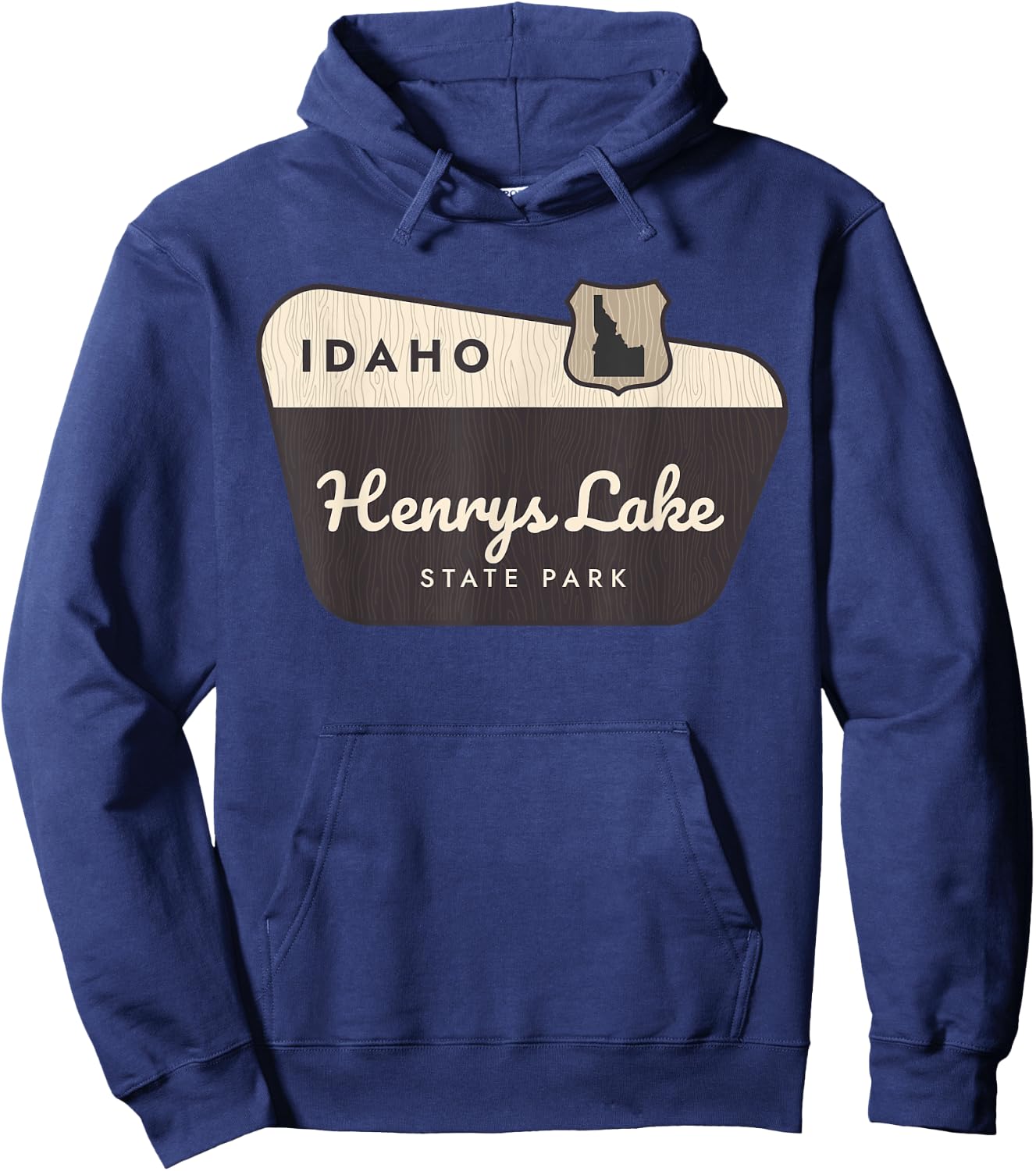 Henrys Lake State Park Idaho Welcome Sign Vacation Hoodie - Hoodie | Navy