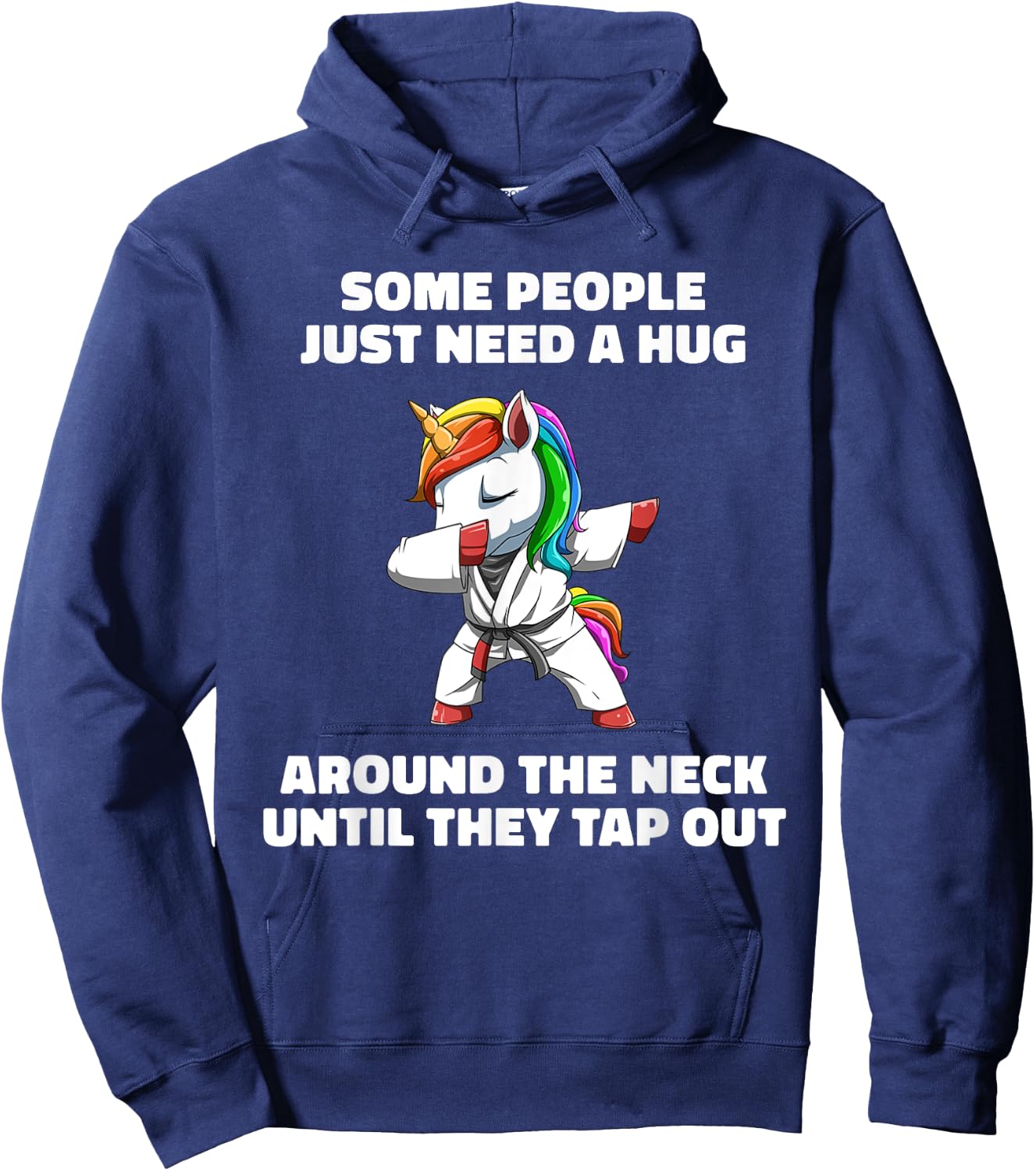 Funny Jiu Jitsu Choke Hug - Unicorn BJJ Grappling Hoodie - Hoodie | Navy