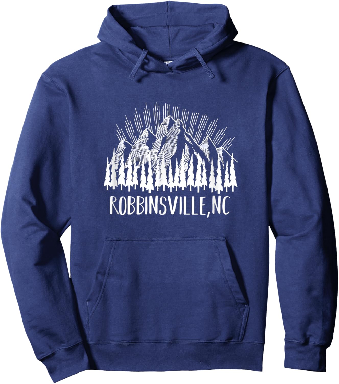 Robbinsville North Carolina Mountains NC Trip Souvenir Hoodie - Hoodie | Navy
