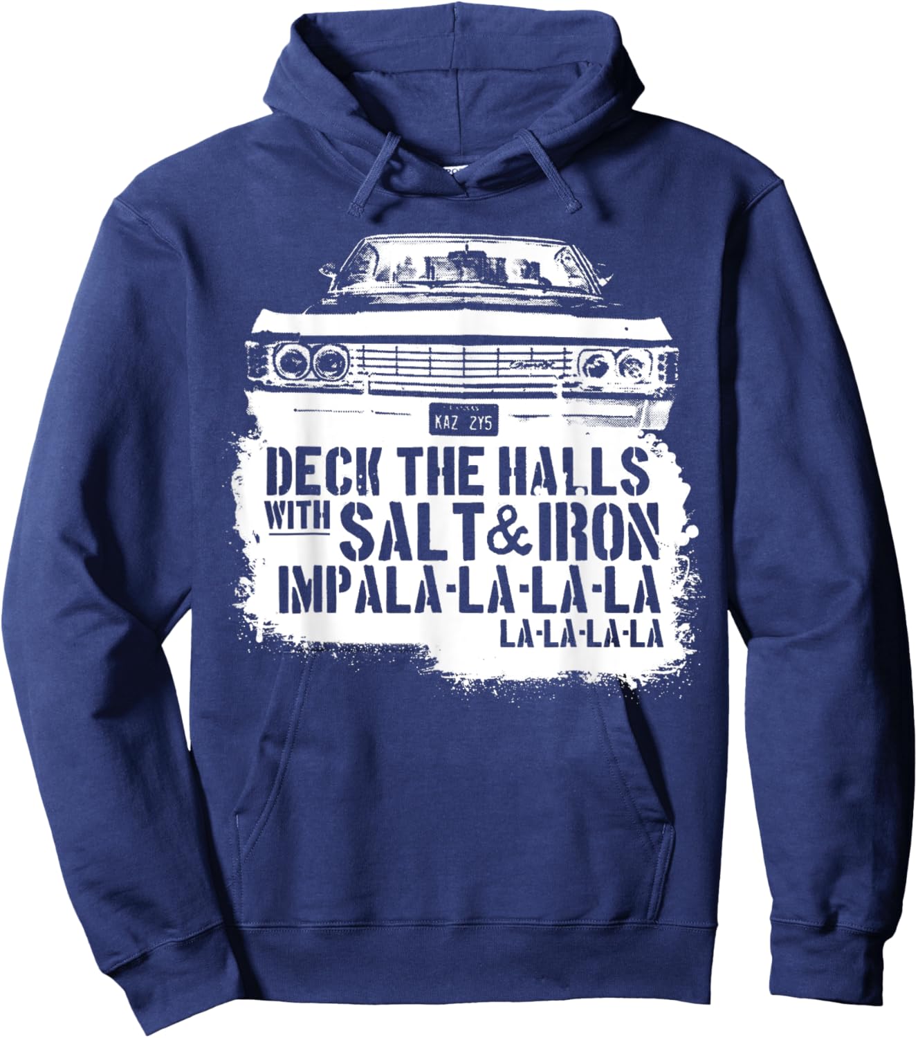 Deck Funny The Funny Halls With Salt & Iron Impala la la Hoodie - Hoodie | Navy