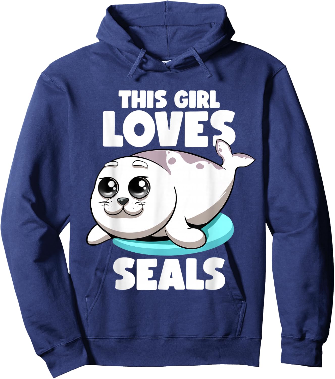 This Girl Loves Seals Fat Chubby Seal Lover Seals Sea Lion Hoodie - Hoodie | Navy