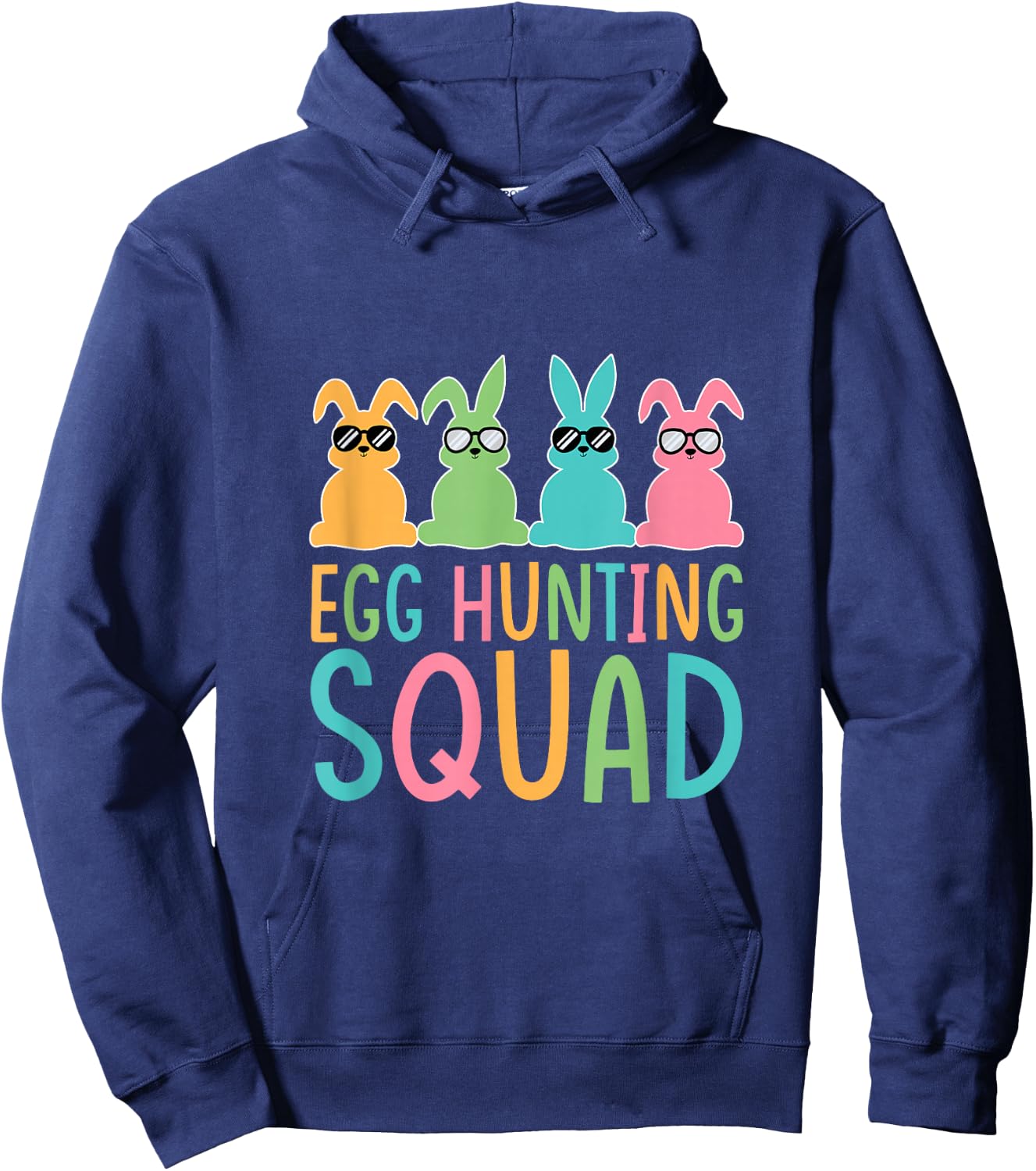Egg Hunting Squad Crew Family Happy Easter Bunny Hoodie - Hoodie | Navy