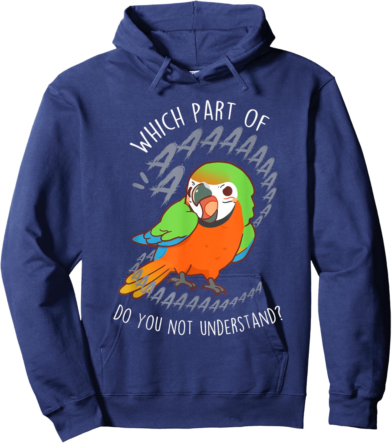 Catalina Macaw Parrot Aaa Funny Cute Pet Hybrid Bird Mom Dad Hoodie - Hoodie | Navy