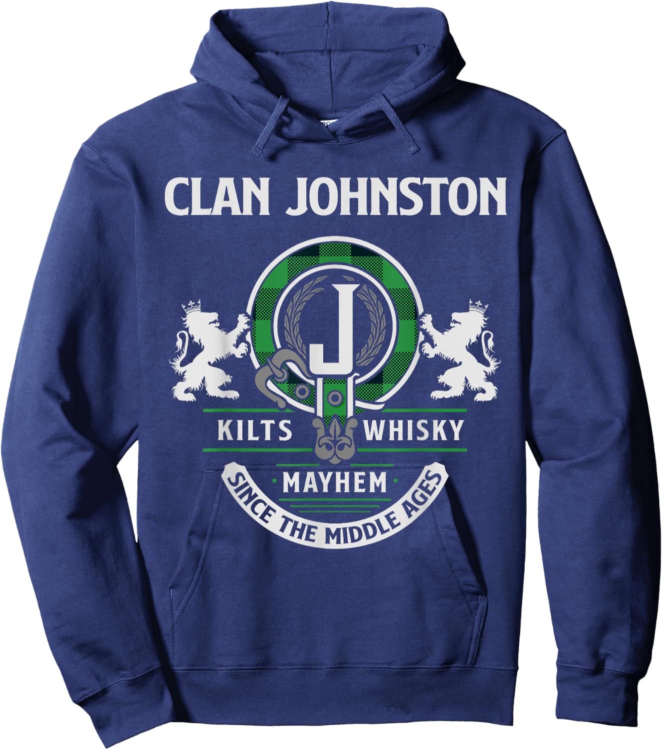Clan Johnston Scottish Surname Family Highland Games Hoodie - Hoodie | Navy