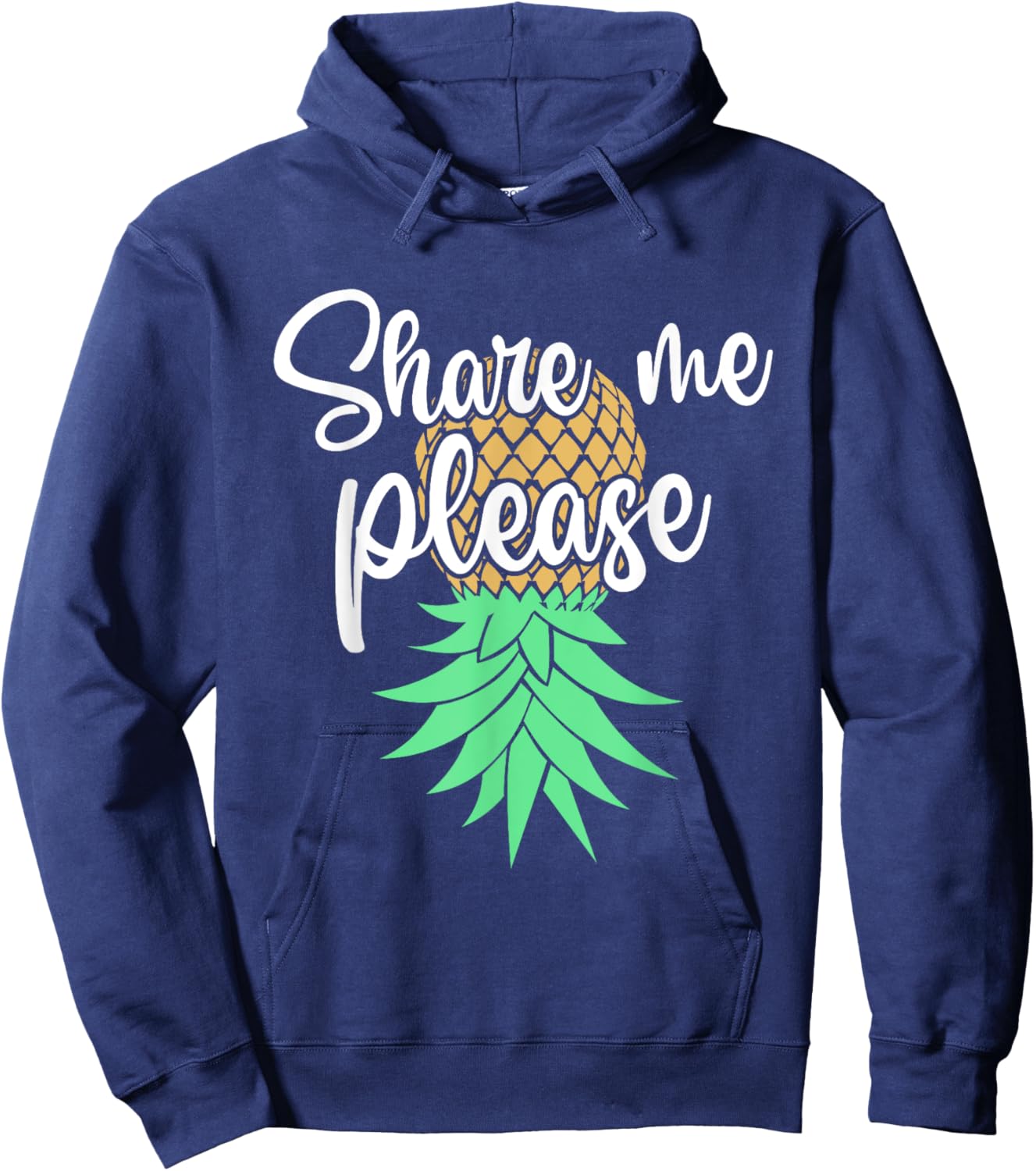 Share Me Please Hotwife Lifestyle - Upside Down Pineapple Hoodie - Hoodie | Navy