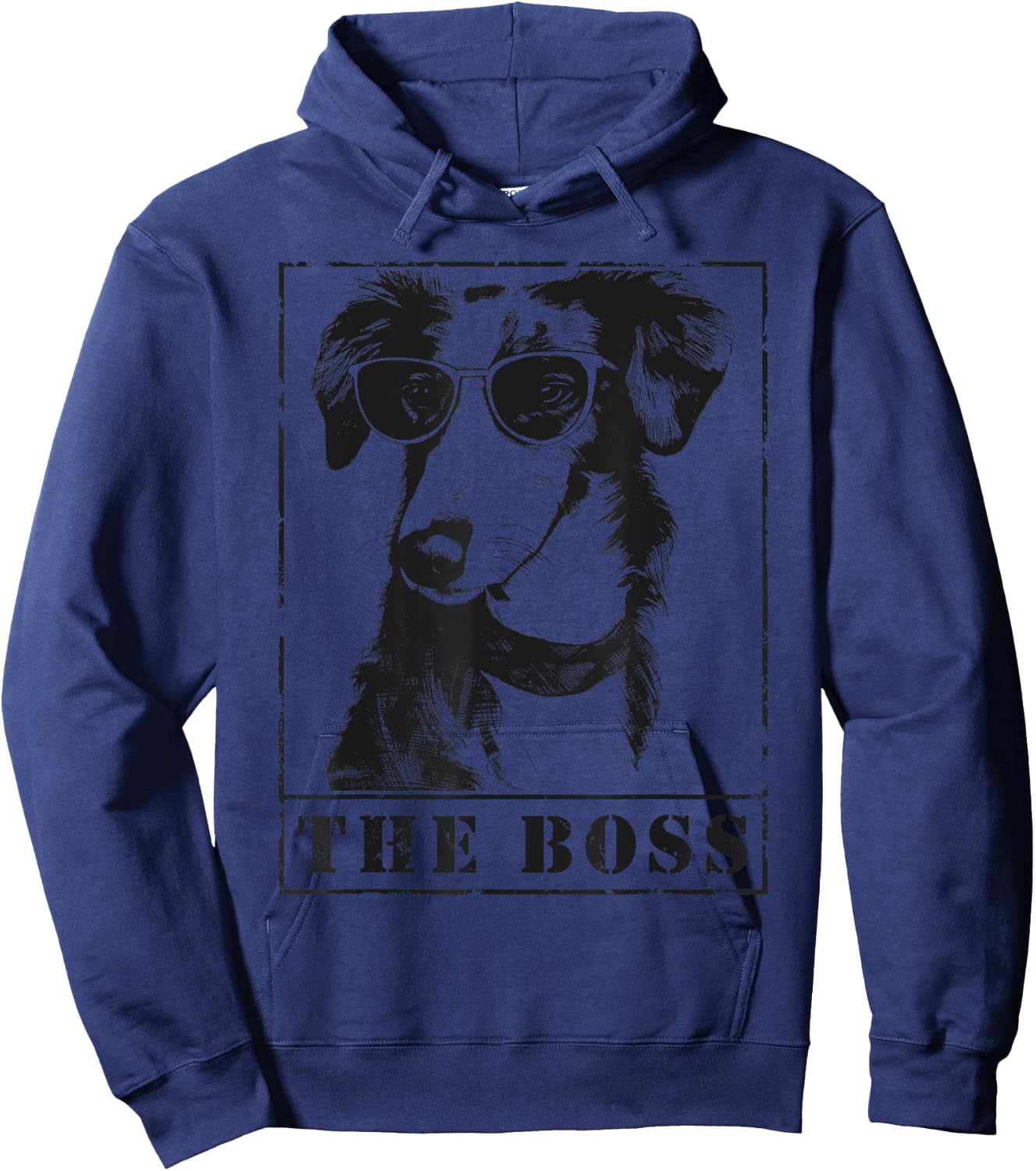 The Funny Silken Windhound Boss Mom Dad Dog Lover Hoodie - Hoodie | Navy