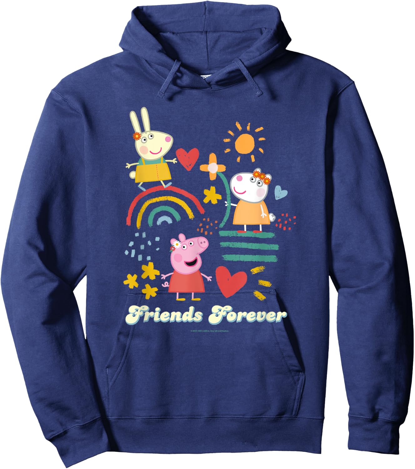 Peppa Pig Friends Forever Rebecca Rabbit & Suzy Sheep Hoodie - Hoodie | Navy