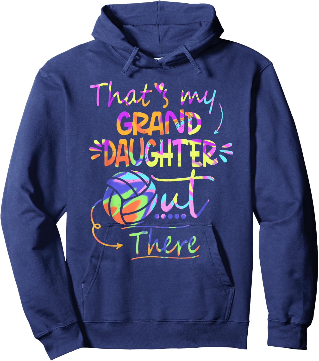 That's My Granddaughter Out There Volleyball For Grandma Hoodie - Hoodie | Navy