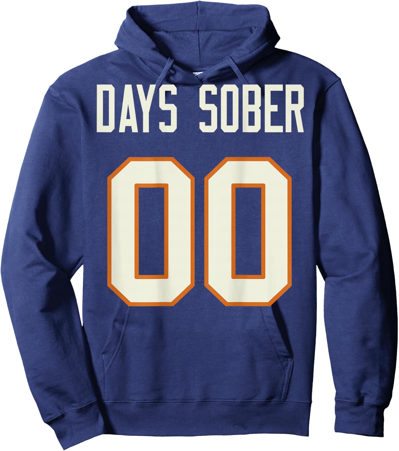 Days Sober 00 (on Back) Hoodie - Hoodie | Navy