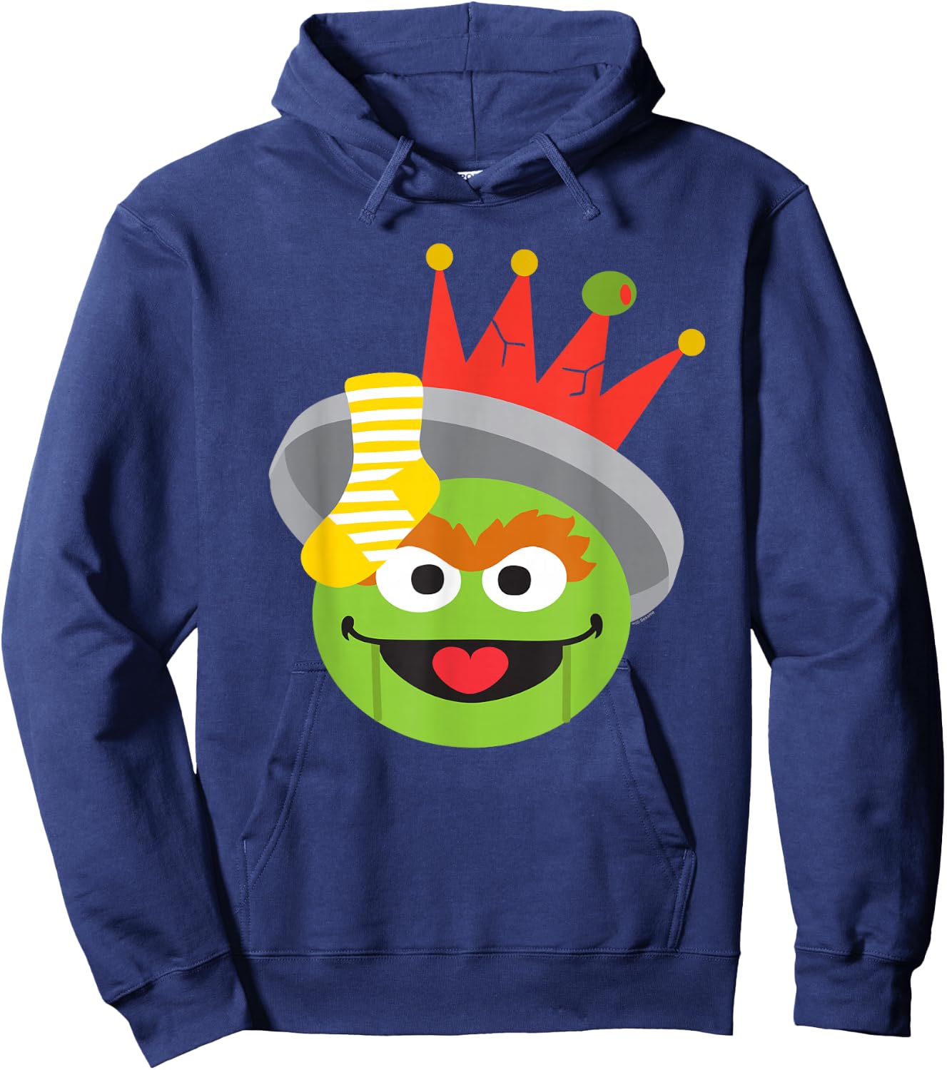 Sesame Street Christmas Nutcracker Oscar The Grouch Hoodie - Hoodie | Navy